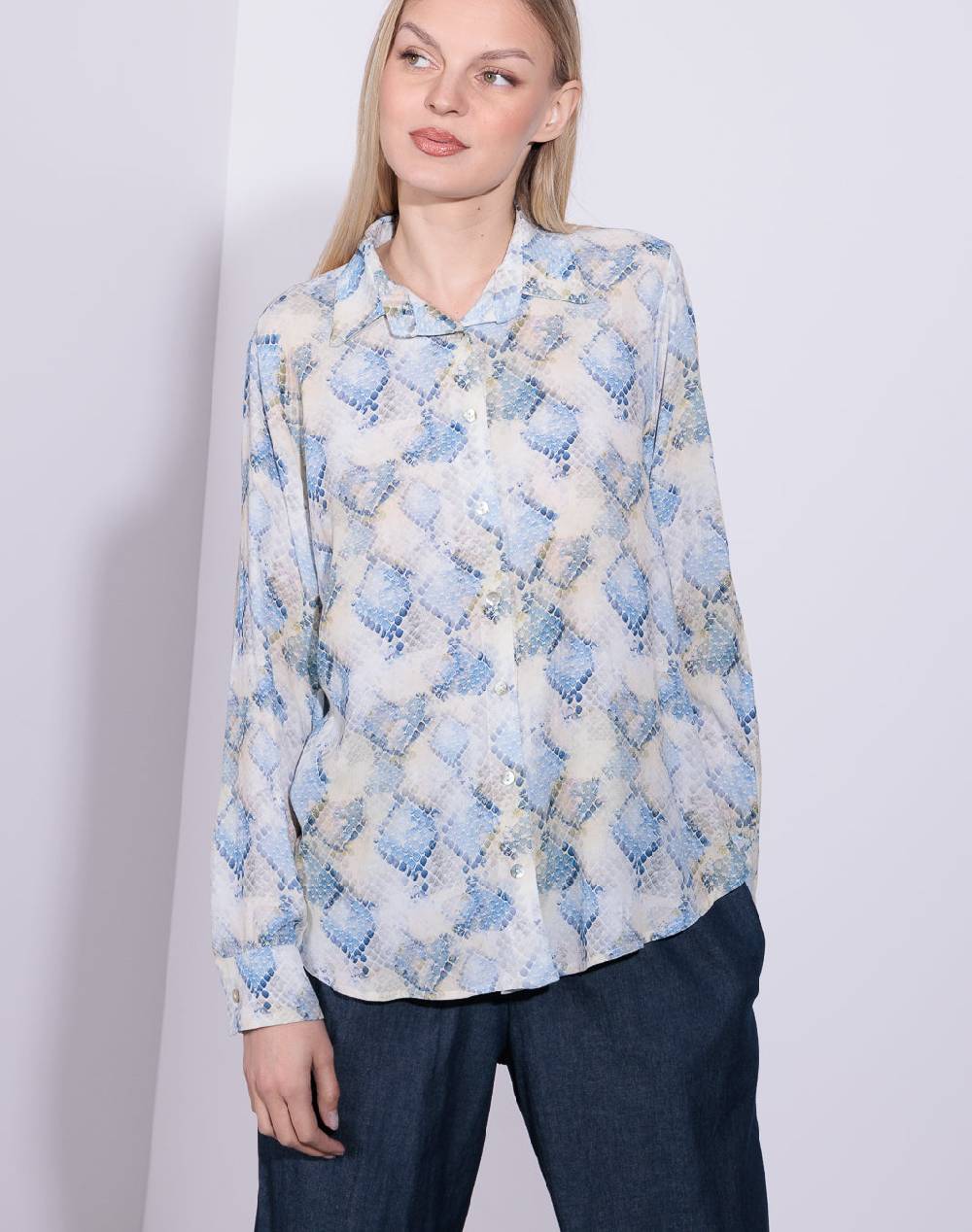 Risskio Imane - Camicia in georgette di viscosa Novità