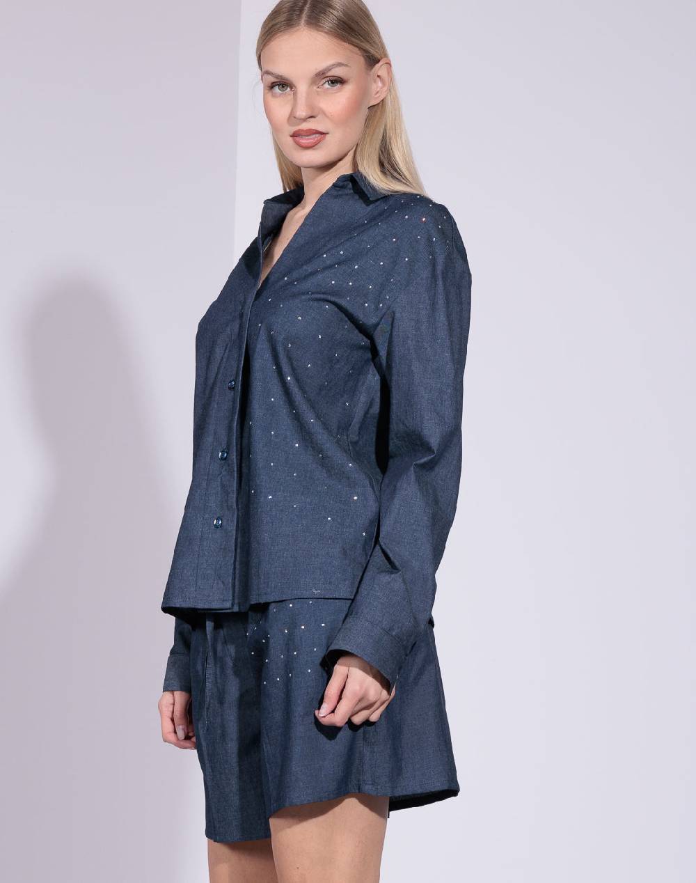 Risskio Aicha - Shorts con strass Saldi Di Fabbrica