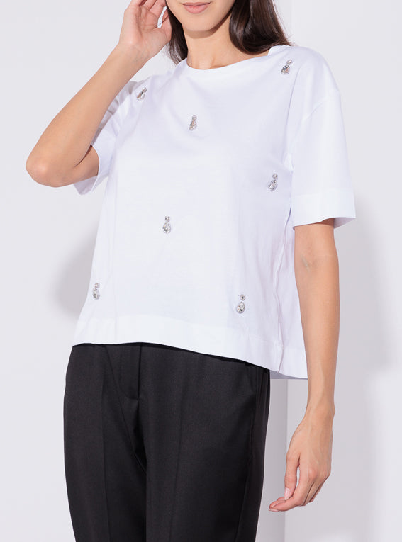 Risskio Daniel - T-shirt con gemme In Linea
