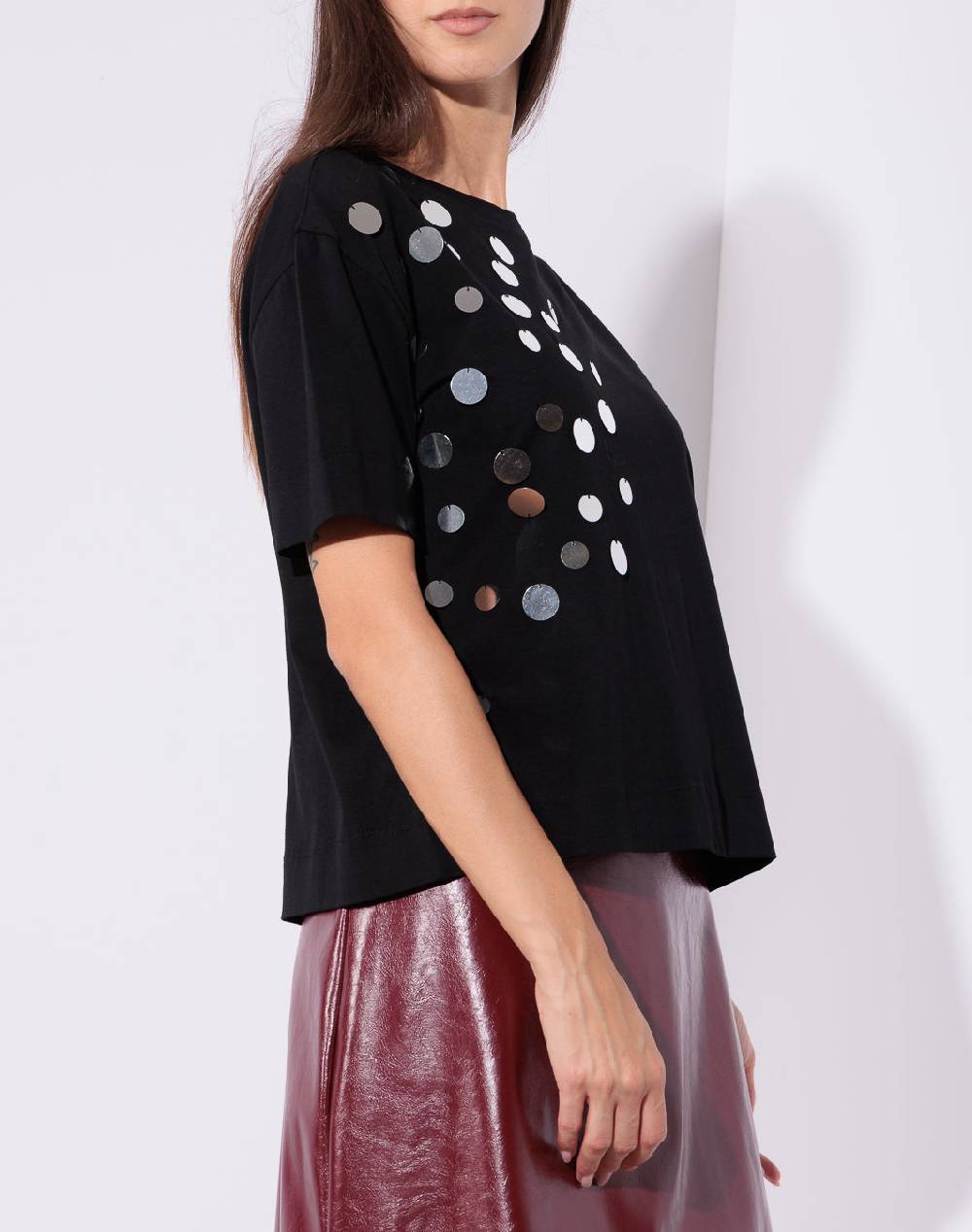 Risskio Levi - T-shirt con maxi paillettes Qualità