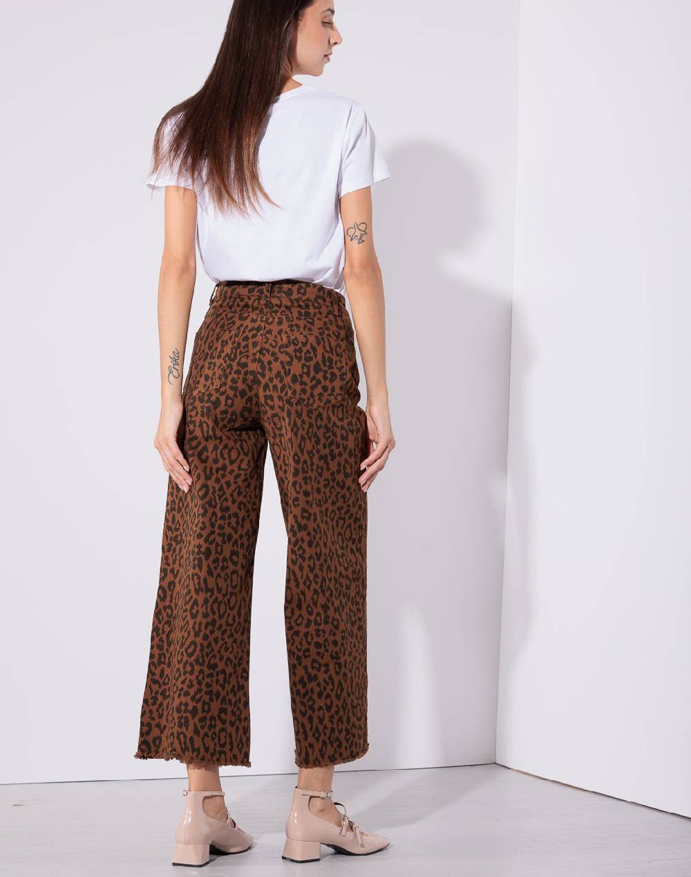 Risskio Sirrah Animalier - Pantalone cropped stampato Consegna Veloce