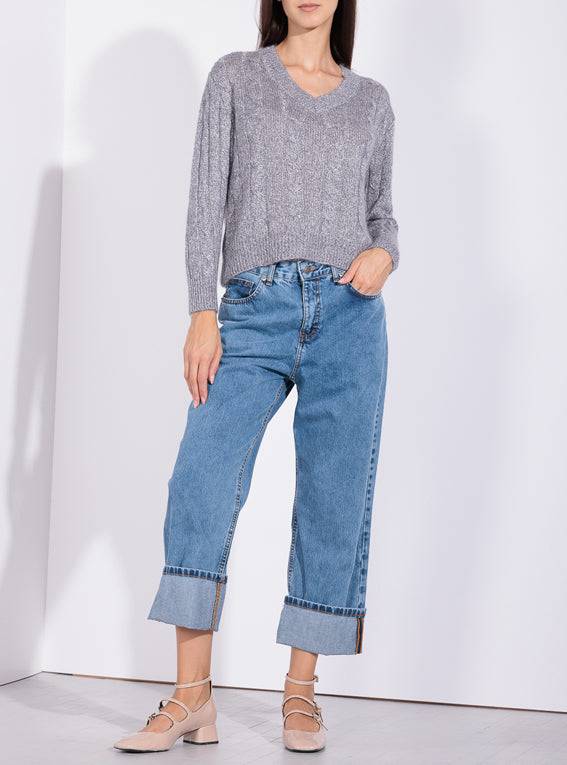 Risskio Liam - Maglia in filato scollo a "V" Fino Al -60%