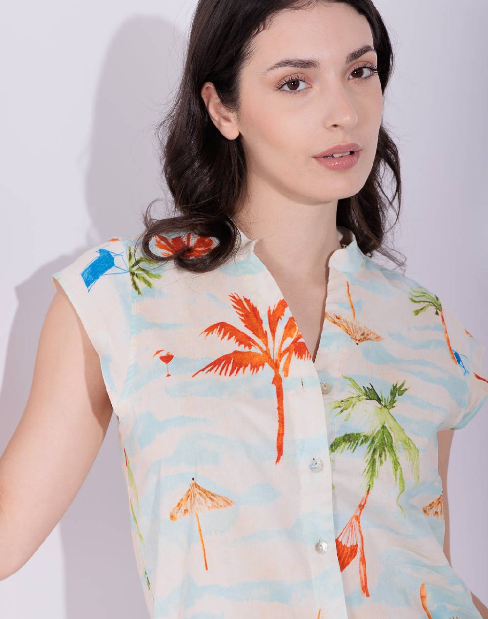 Risskio Garcia - Camicia in popeline stampato Presa