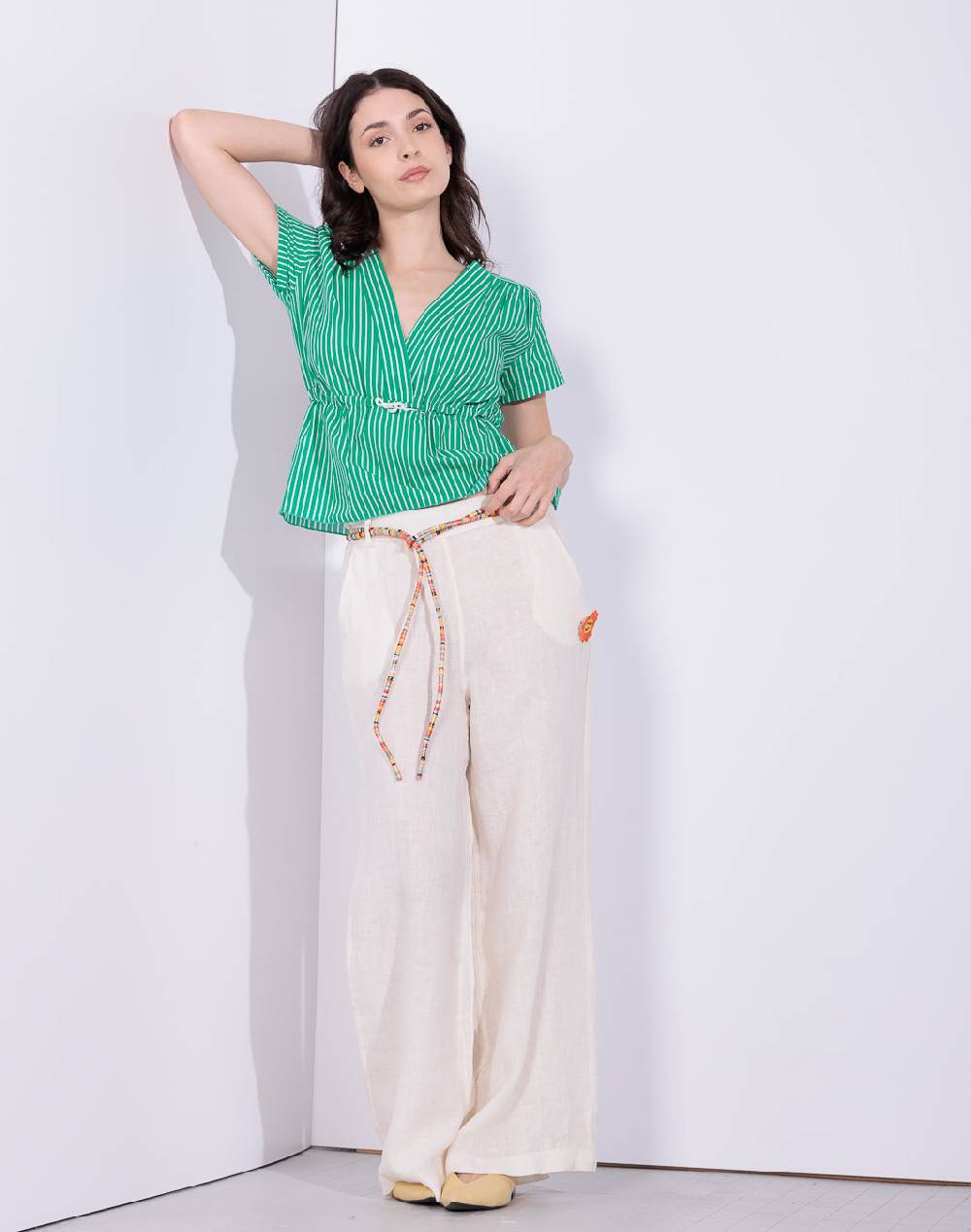 Risskio Frasco - Pantalone in lino tinto capo Negozi Online