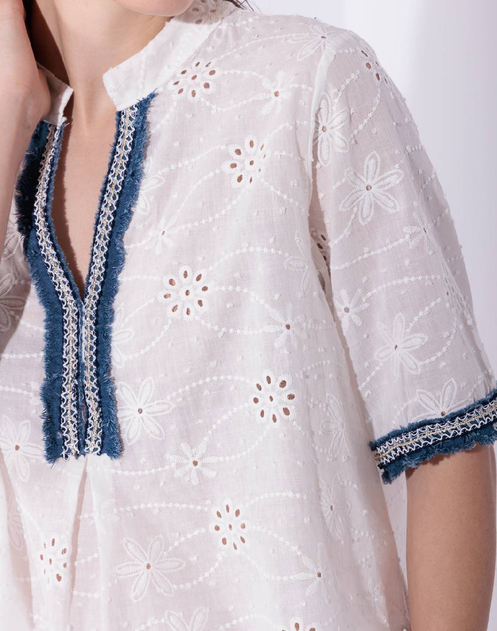 Risskio Conrado - Blusa in Pizzo San Gallo Online