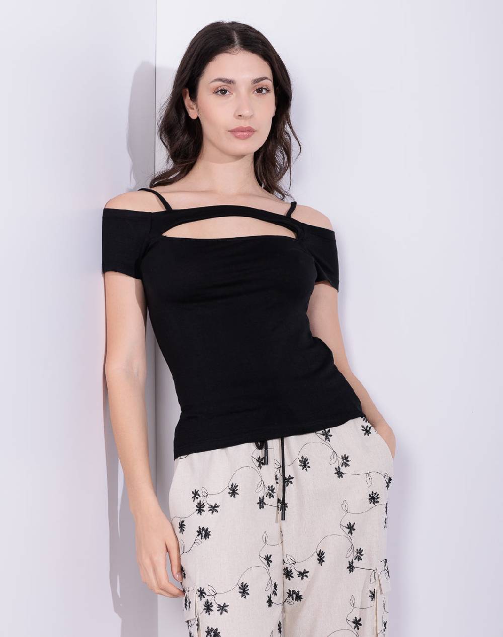 Risskio David - Top in jersey di viscosa Offerte