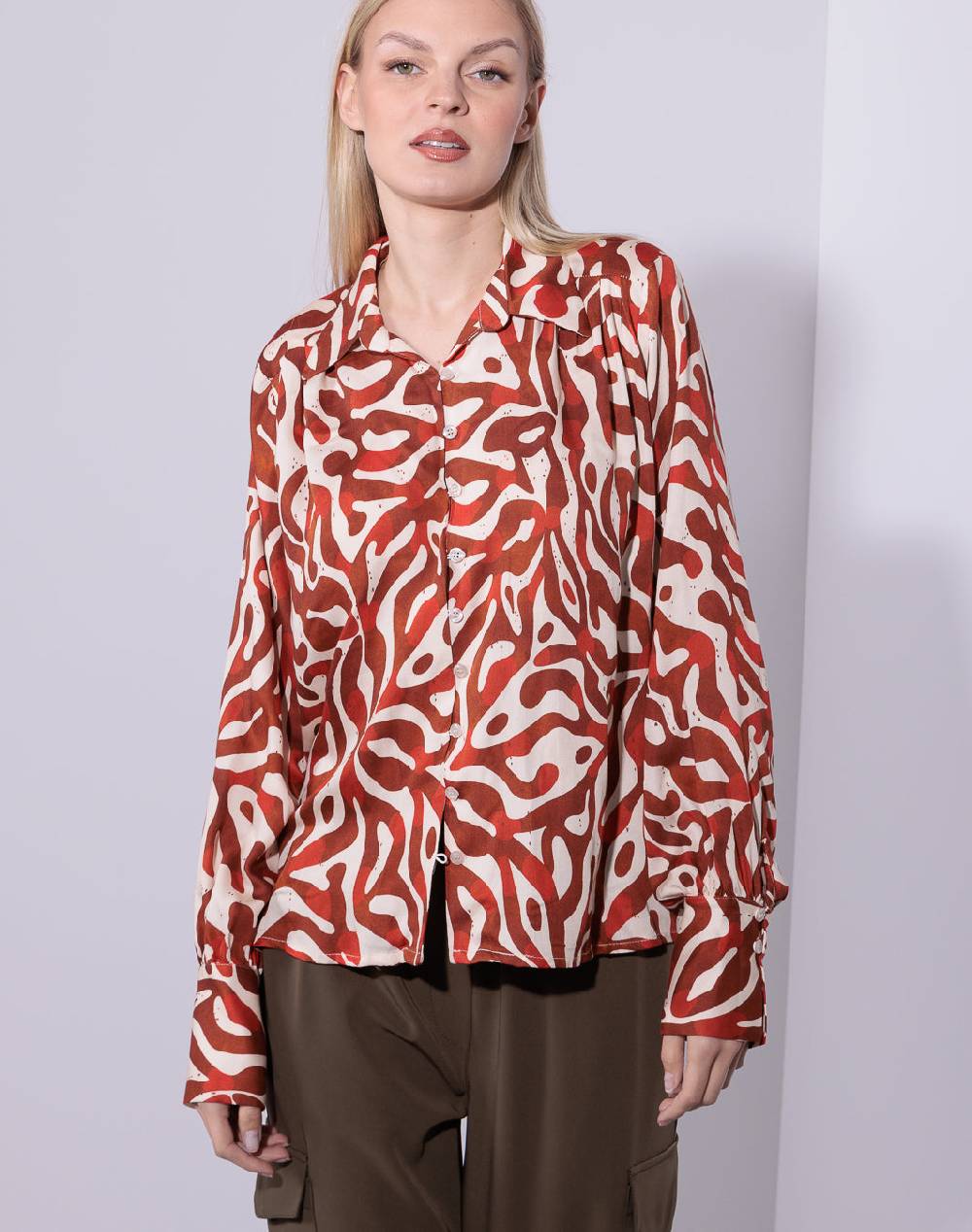 Risskio Indira - Camicia classica in viscosa stampata 2025