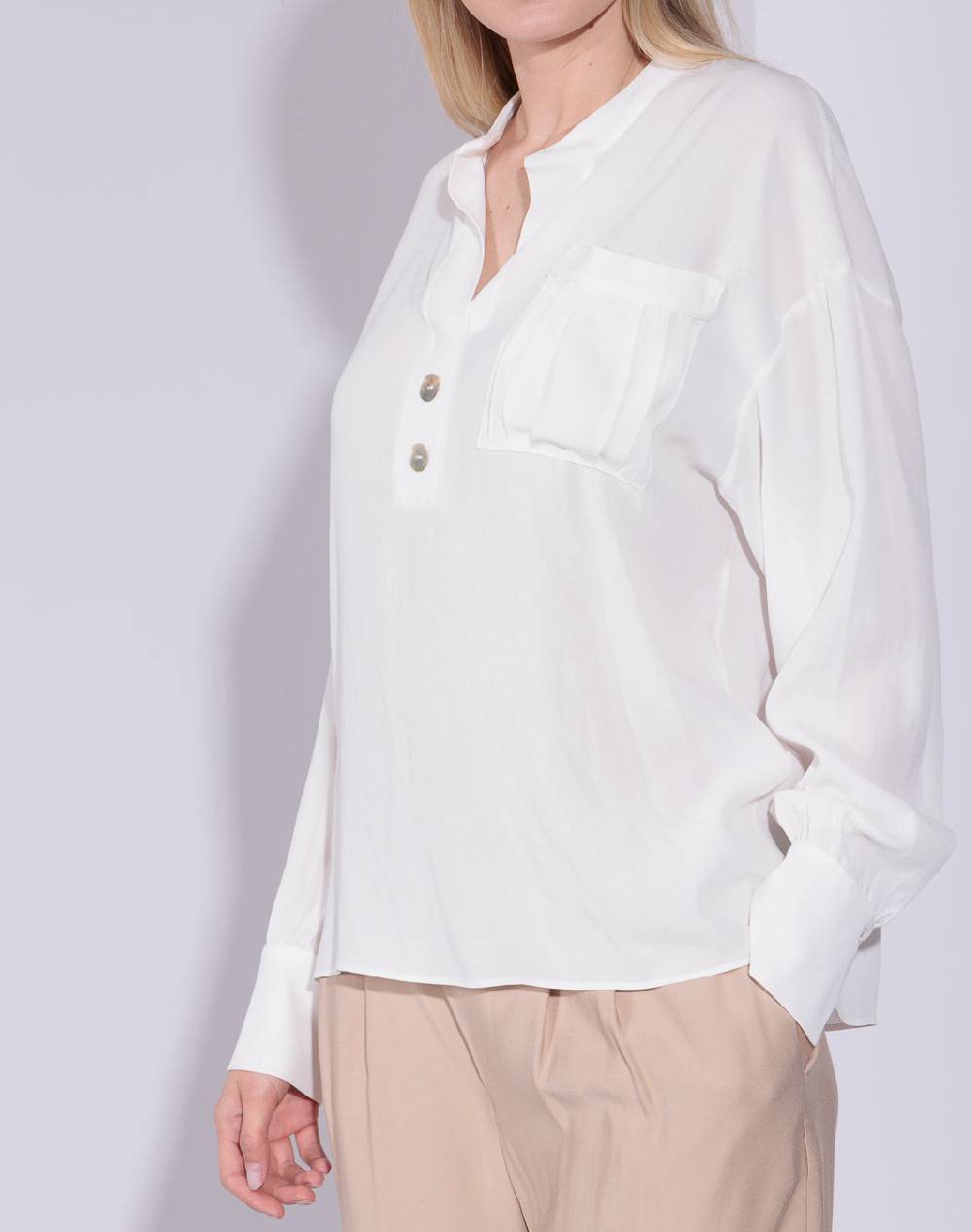 Risskio Kadin - Blusa tunisienne in georgette di viscosa Promozione