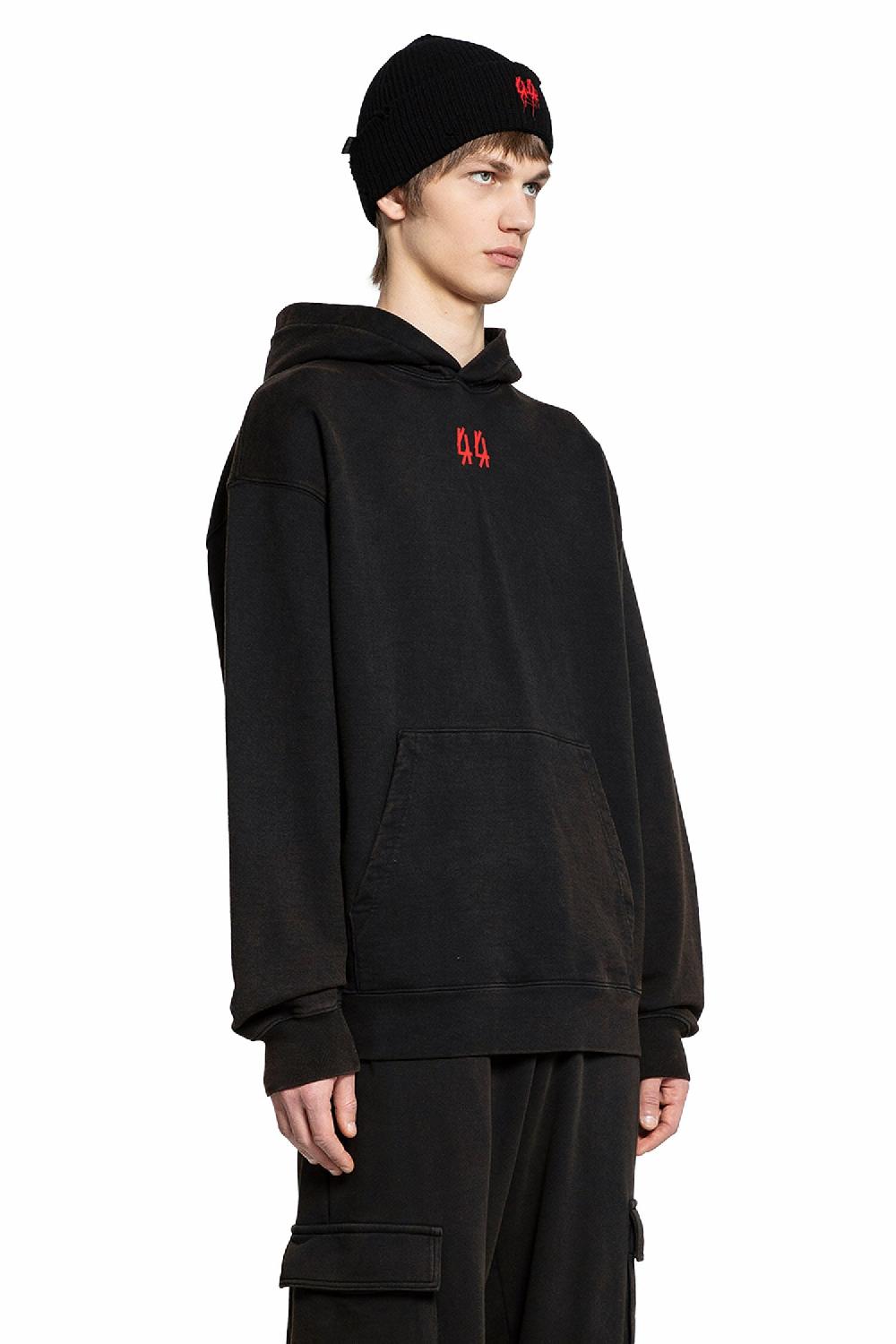 Antonioli 44 LABEL GROUP MAN BLACK SWEATSHIRTS Promozione