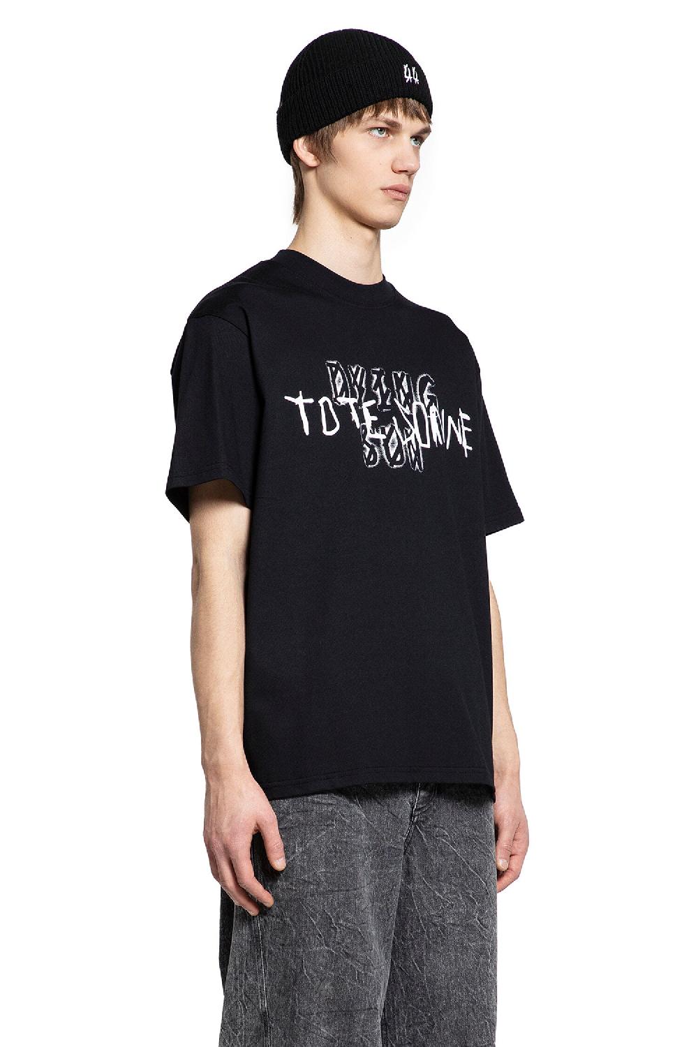 Antonioli 44 LABEL GROUP MAN BLACK T-SHIRTS & TANK TOPS Qualità Garantita