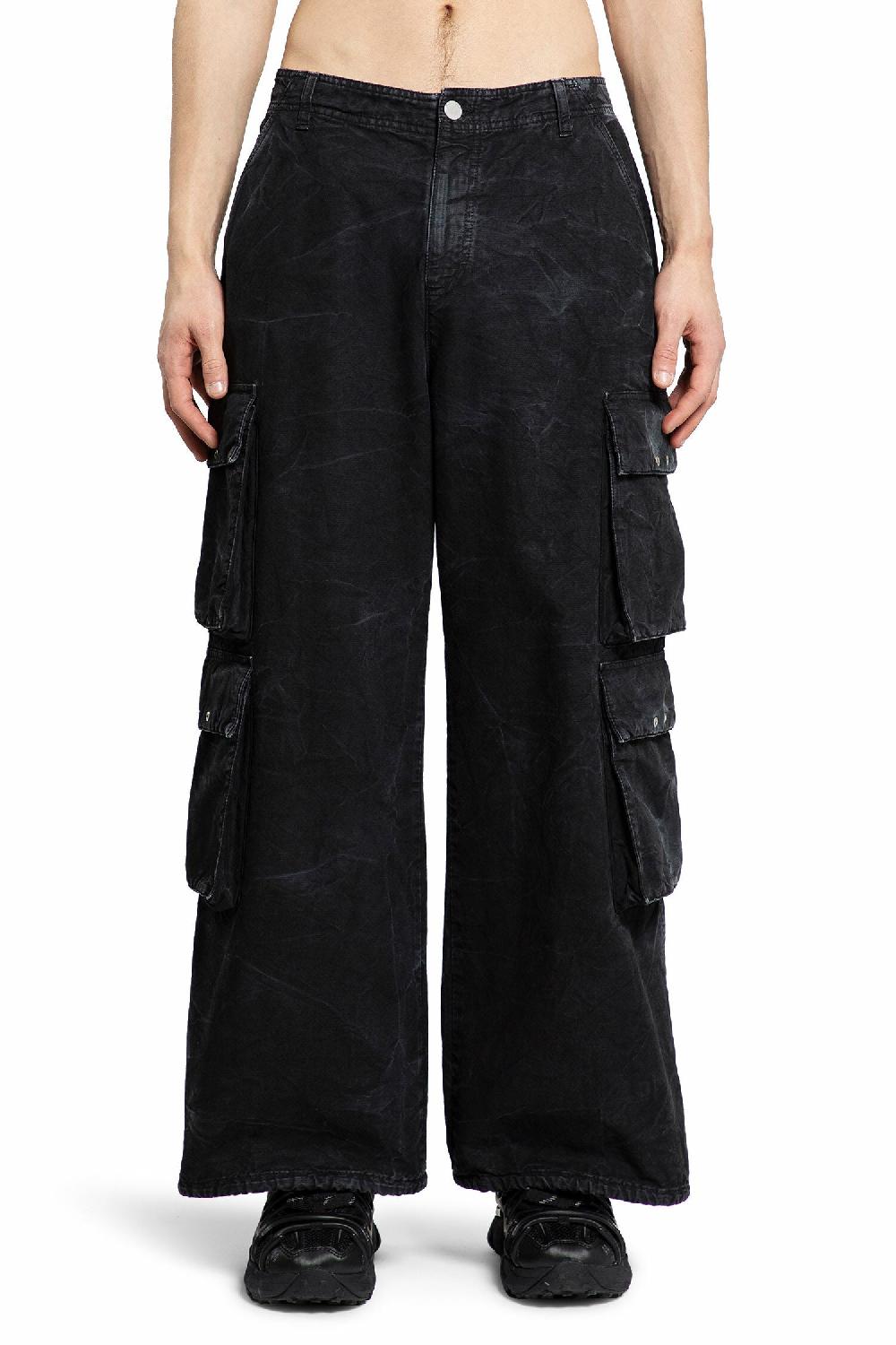 Antonioli 44 LABEL GROUP MAN BLACK TROUSERS Outlet
