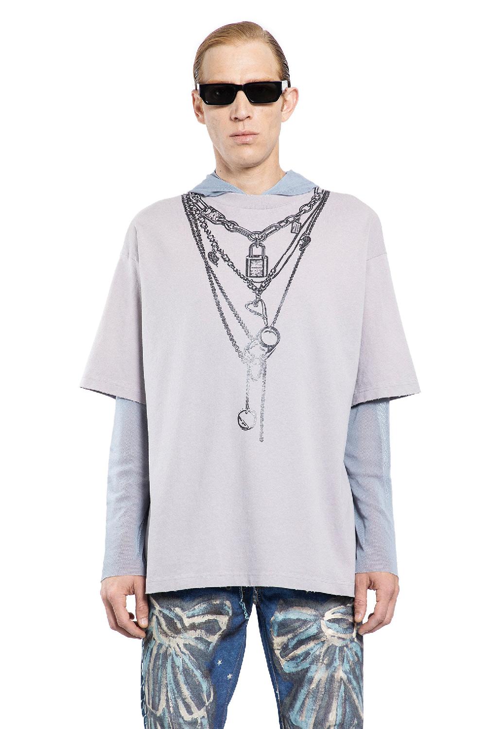 Antonioli ACNE STUDIOS MAN GREY T-SHIRTS & TANK TOPS Qualità Garantita