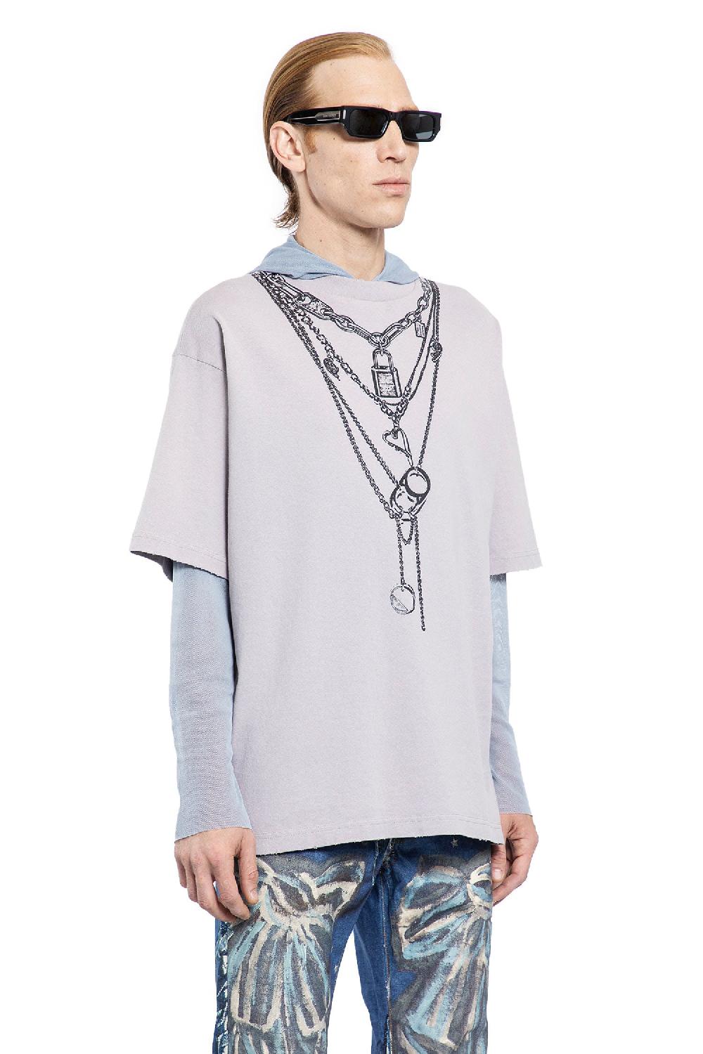 Antonioli ACNE STUDIOS MAN GREY T-SHIRTS & TANK TOPS Qualità Garantita