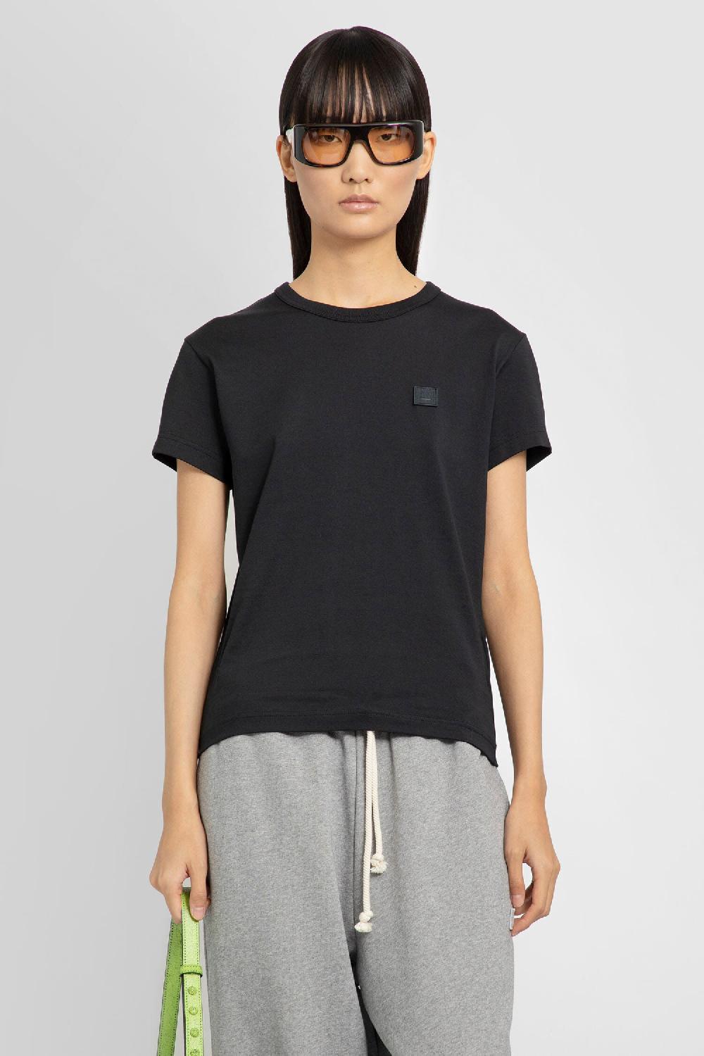 Antonioli ACNE STUDIOS WOMAN BLACK T-SHIRTS & TANK TOPS Offerte stagionali