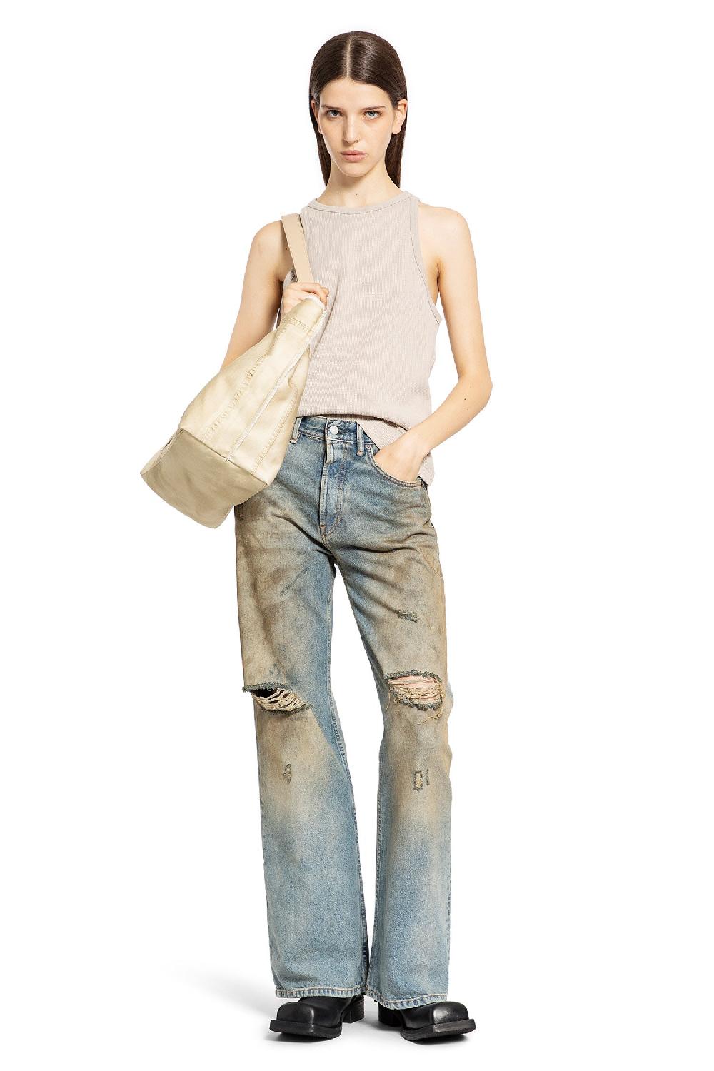 Antonioli ACNE STUDIOS WOMAN GREY T-SHIRTS & TANK TOPS Sconto