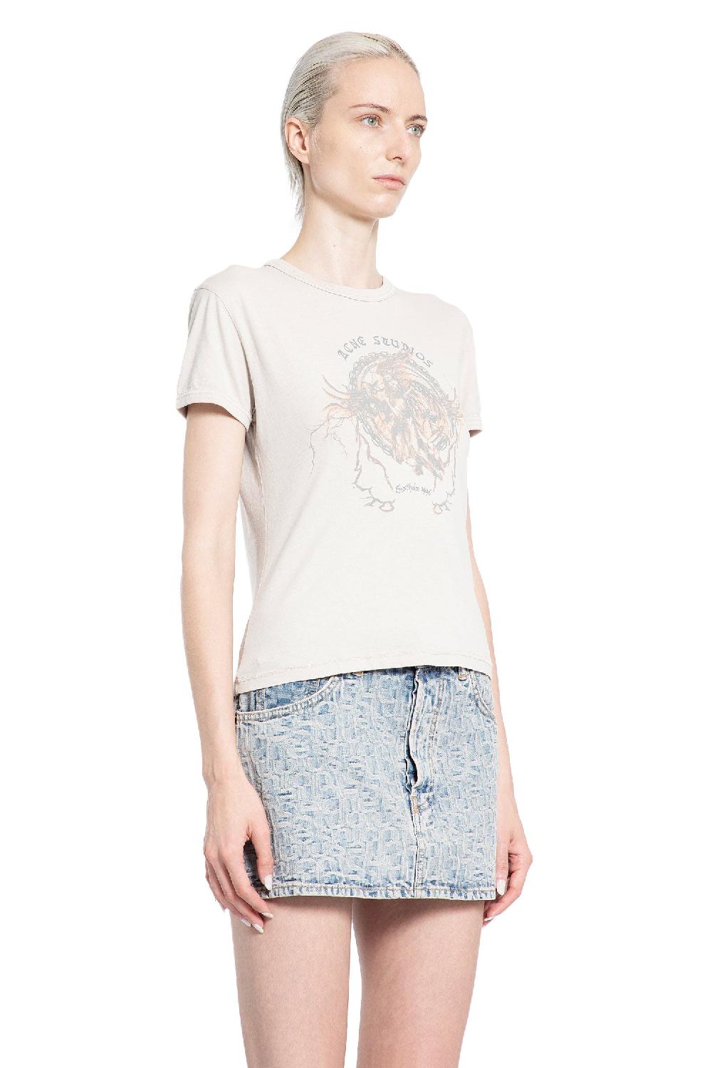 Antonioli ACNE STUDIOS WOMAN GREY T-SHIRTS & TANK TOPS Economico