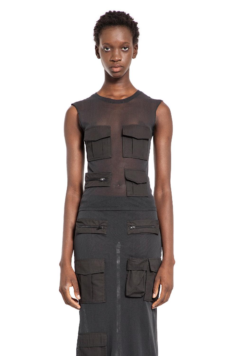 Antonioli ACNE STUDIOS WOMAN GREY T-SHIRTS & TANK TOPS Online
