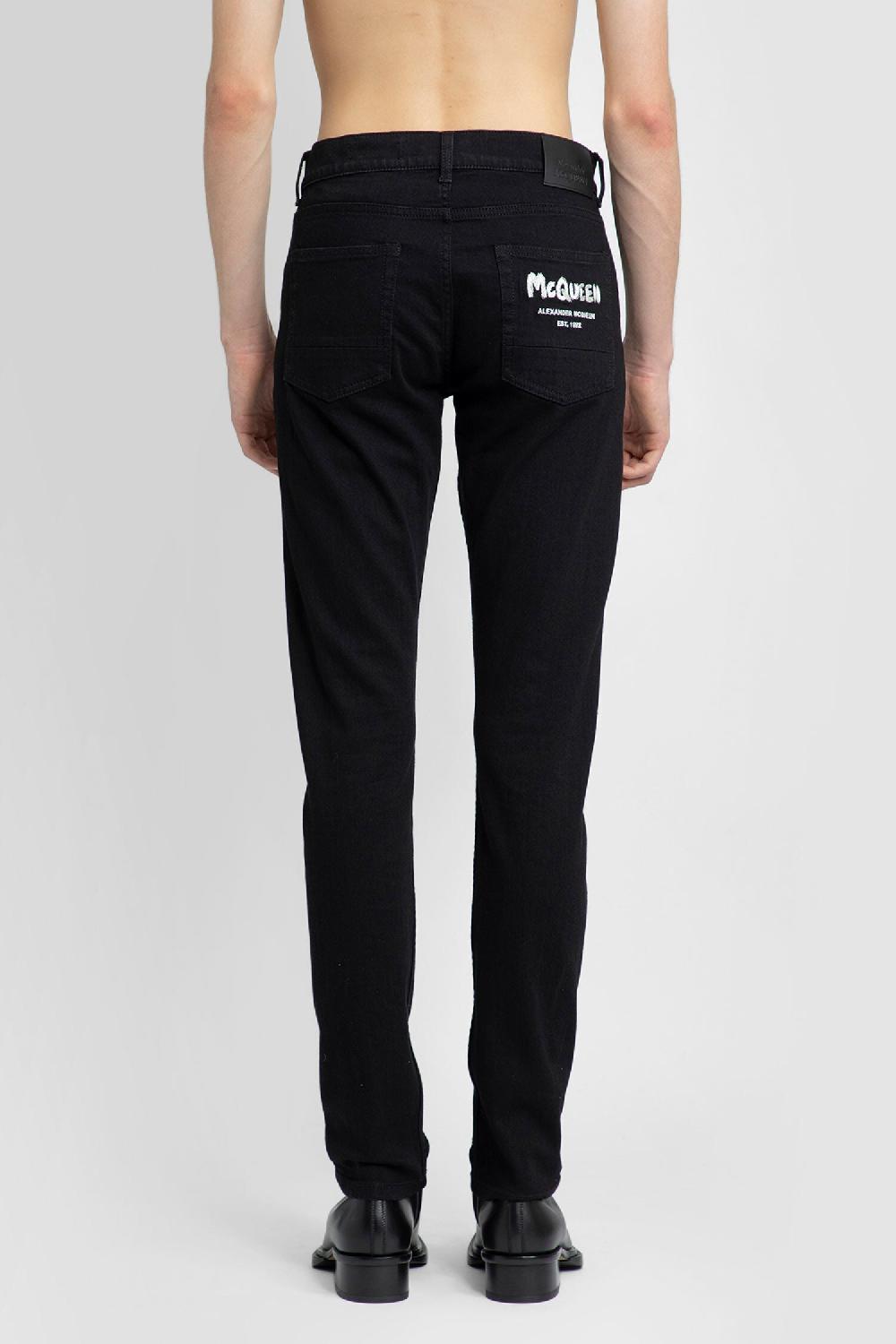 Antonioli ALEXANDER MCQUEEN MAN BLACK JEANS Spedizione Gratuita