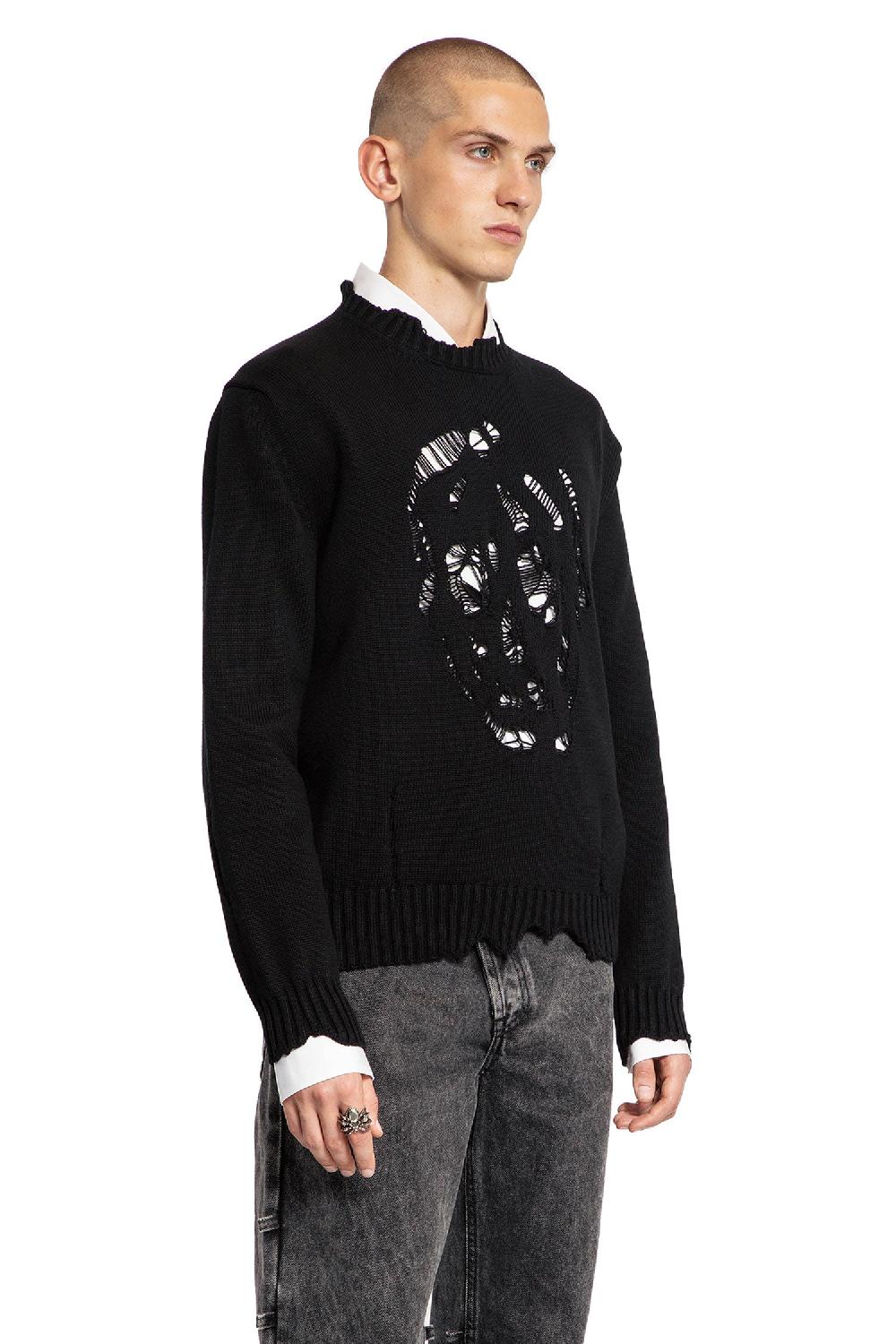 Antonioli ALEXANDER MCQUEEN MAN BLACK KNITWEAR Consegna Veloce