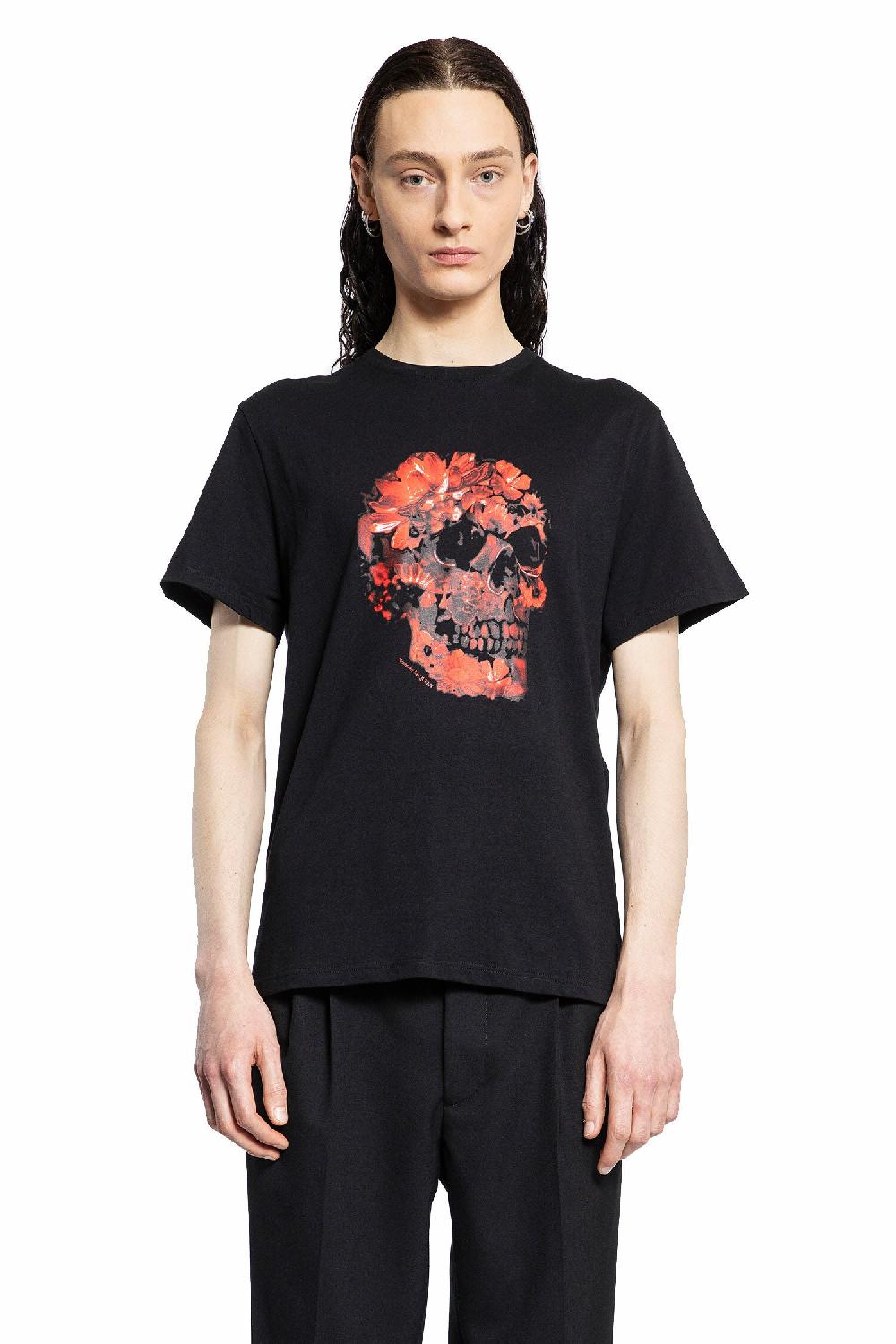 Antonioli ALEXANDER MCQUEEN MAN BLACK T-SHIRTS & TANK TOPS In Vendita