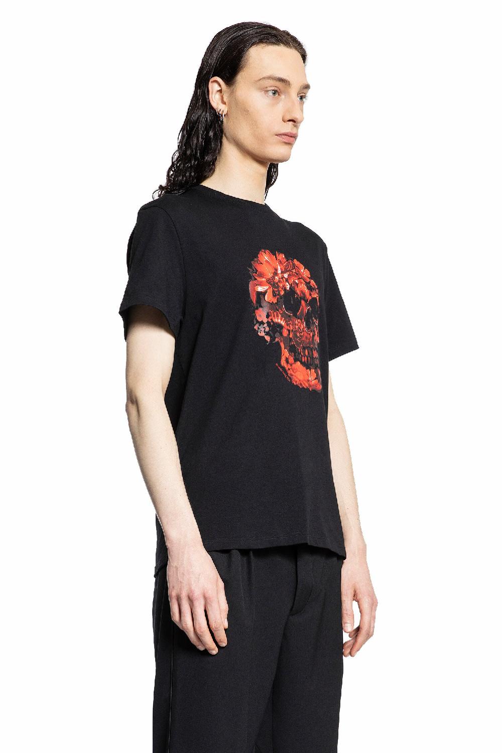Antonioli ALEXANDER MCQUEEN MAN BLACK T-SHIRTS & TANK TOPS In Vendita