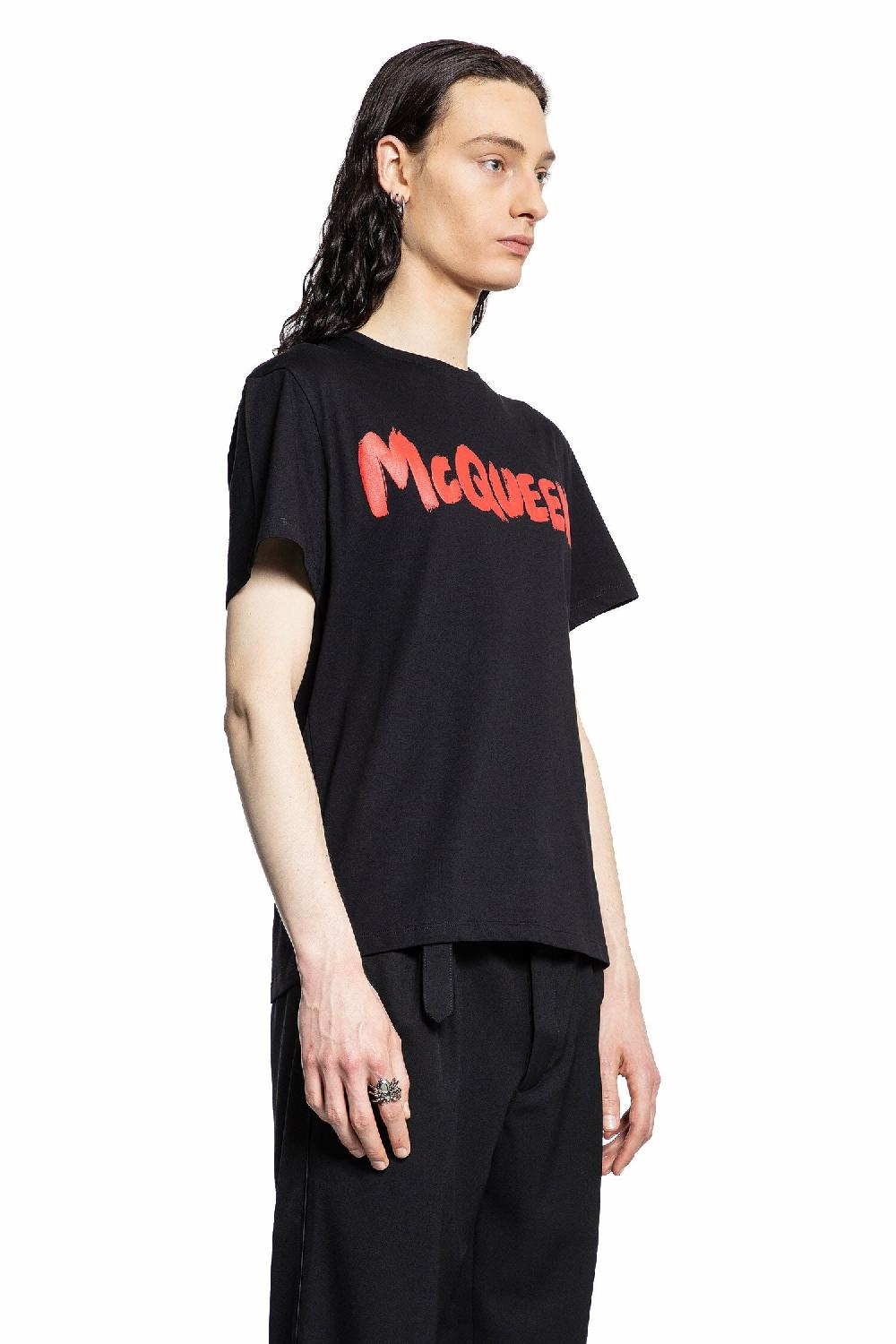 Antonioli ALEXANDER MCQUEEN MAN BLACK T-SHIRTS & TANK TOPS Saldi