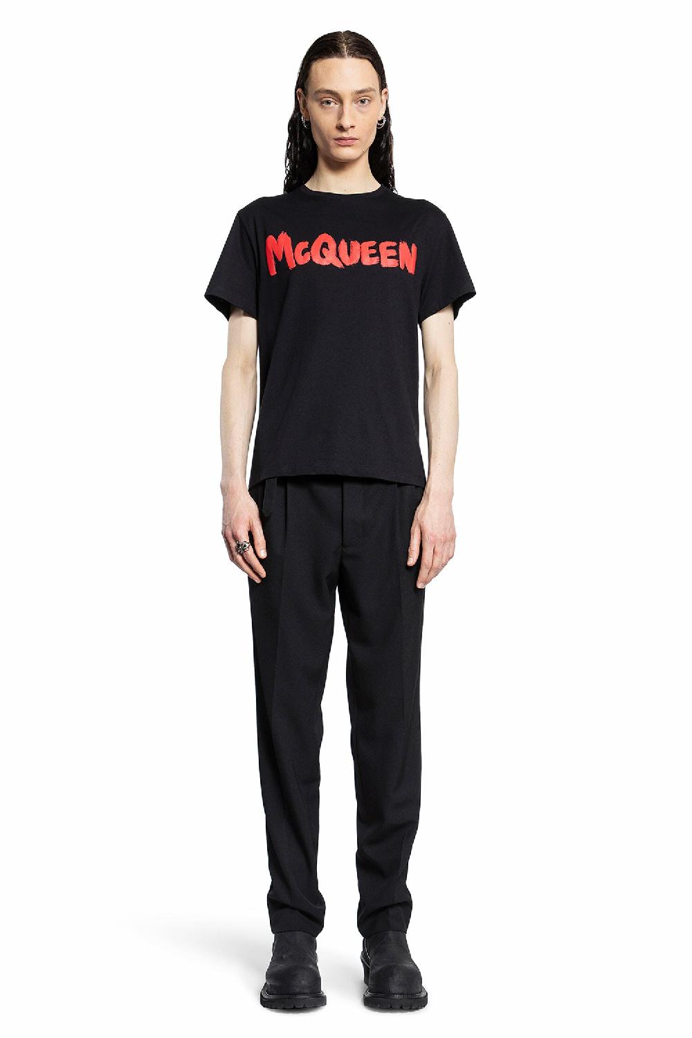 Antonioli ALEXANDER MCQUEEN MAN BLACK T-SHIRTS & TANK TOPS Saldi