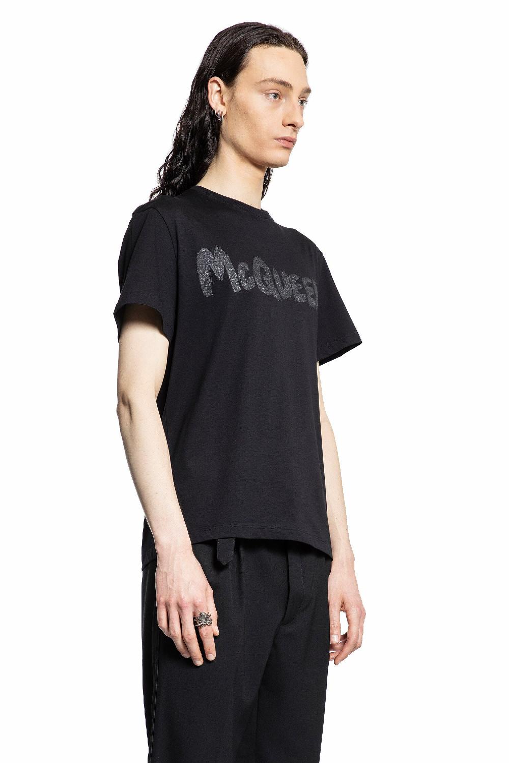 Antonioli ALEXANDER MCQUEEN MAN BLACK T-SHIRTS & TANK TOPS Vendita Economica
