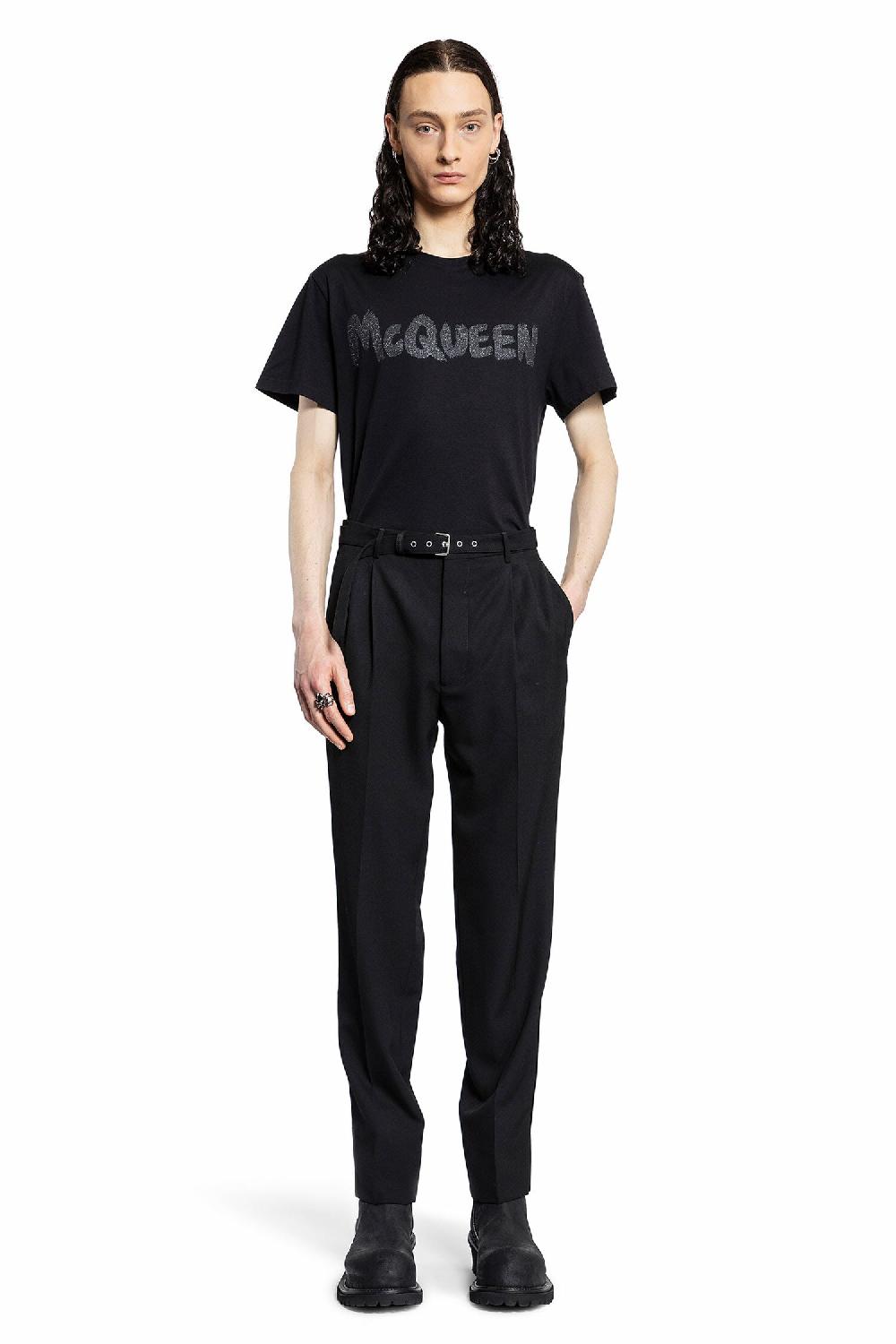 Antonioli ALEXANDER MCQUEEN MAN BLACK T-SHIRTS & TANK TOPS Vendita Economica