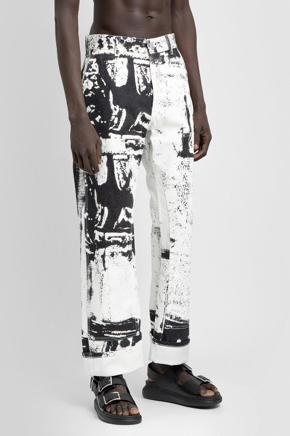 Antonioli ALEXANDER MCQUEEN MAN BLACK&WHITE JEANS Qualità