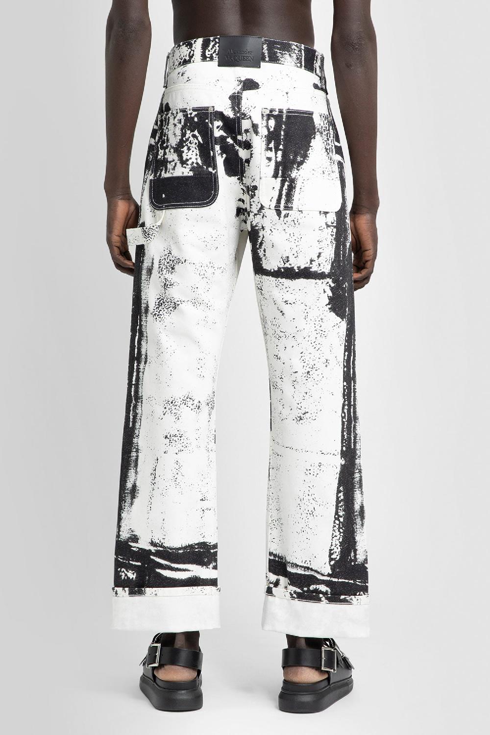 Antonioli ALEXANDER MCQUEEN MAN BLACK&WHITE JEANS Qualità