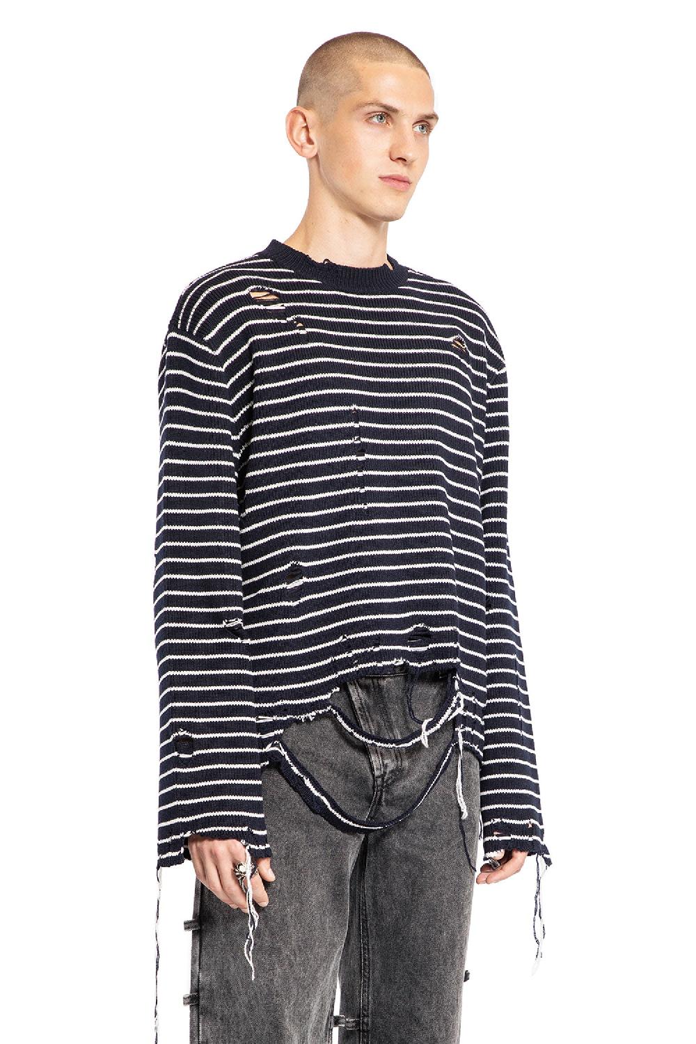 Antonioli ALEXANDER MCQUEEN MAN BLACK&WHITE KNITWEAR Vendita