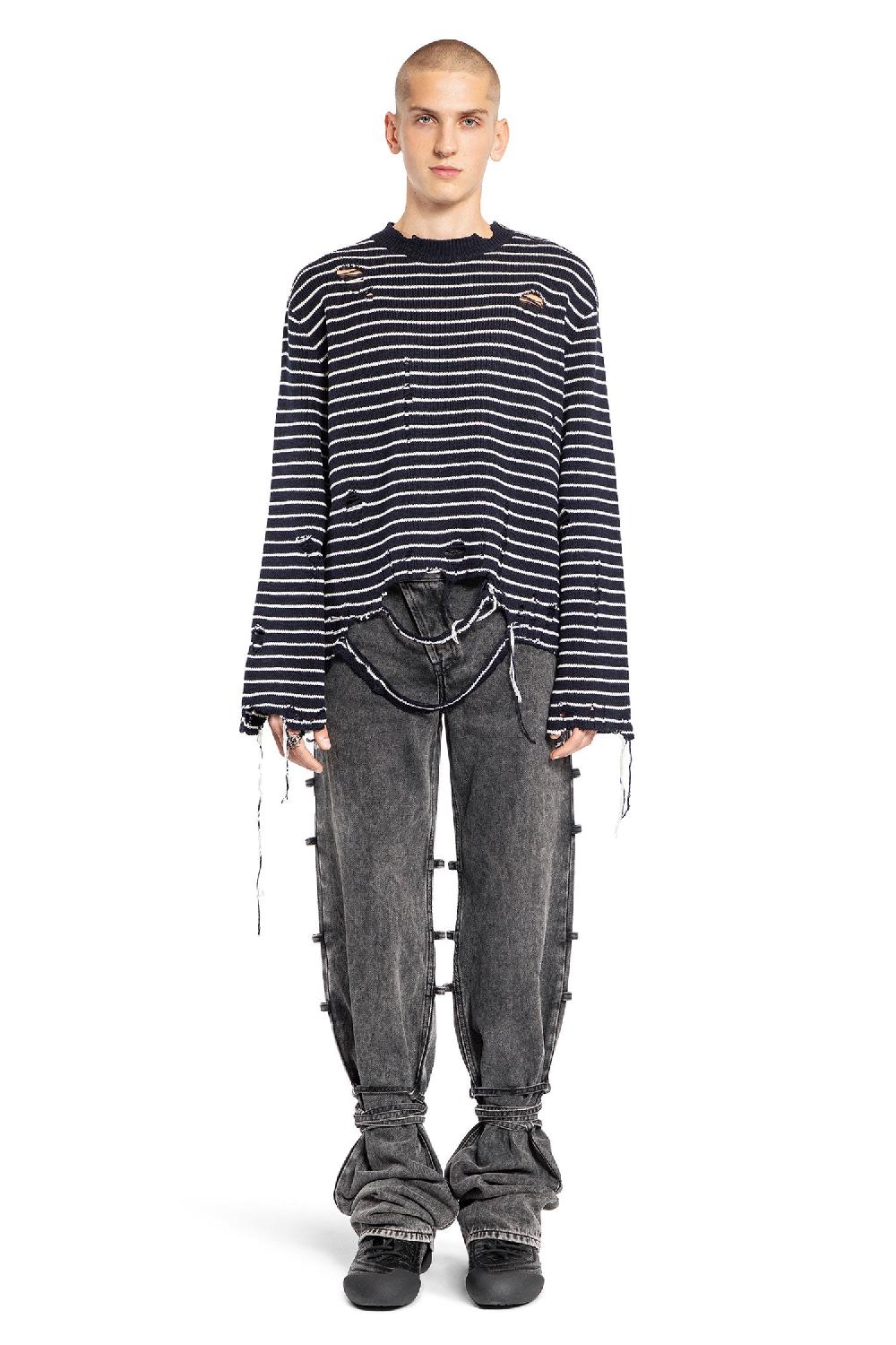Antonioli ALEXANDER MCQUEEN MAN BLACK&WHITE KNITWEAR Vendita