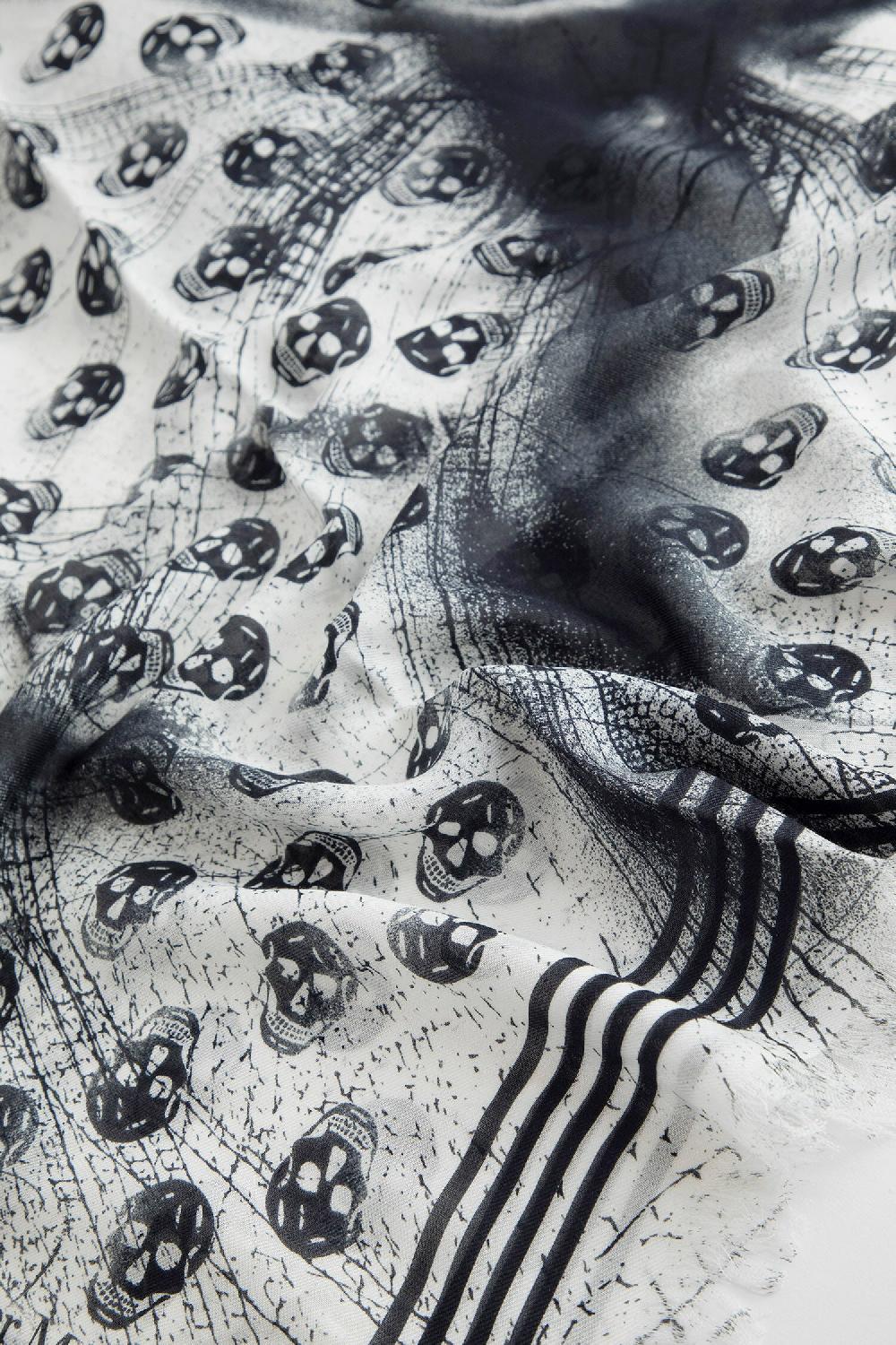 Antonioli ALEXANDER MCQUEEN MAN BLACK&WHITE SCARVES Promozione