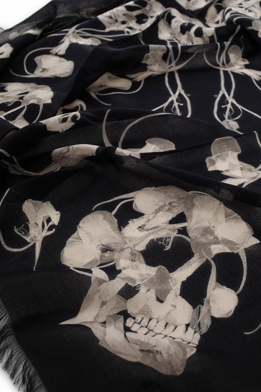 Antonioli ALEXANDER MCQUEEN MAN BLACK&WHITE SCARVES Spedizione Gratuita