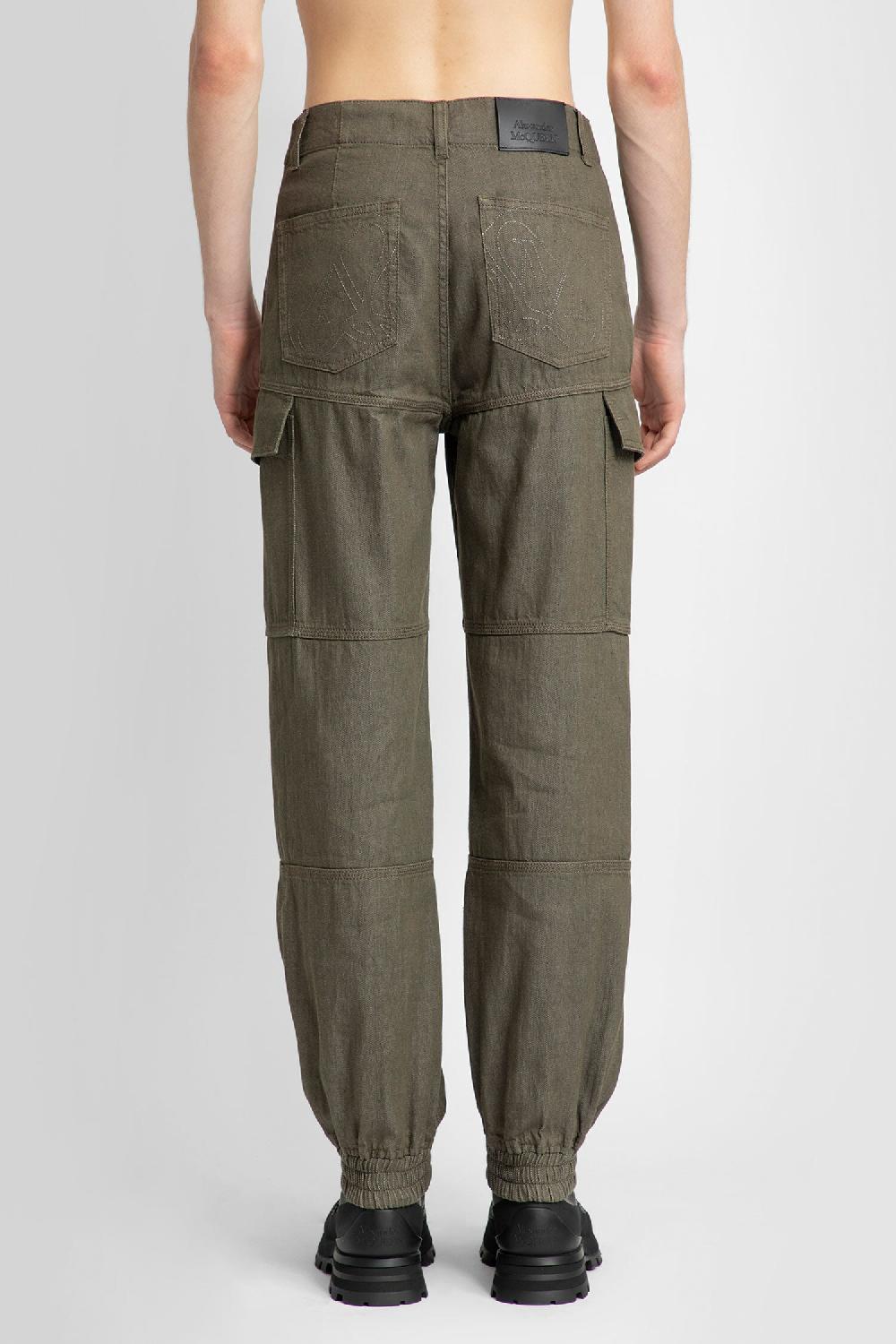 Antonioli ALEXANDER MCQUEEN MAN GREEN JEANS Consegna Veloce