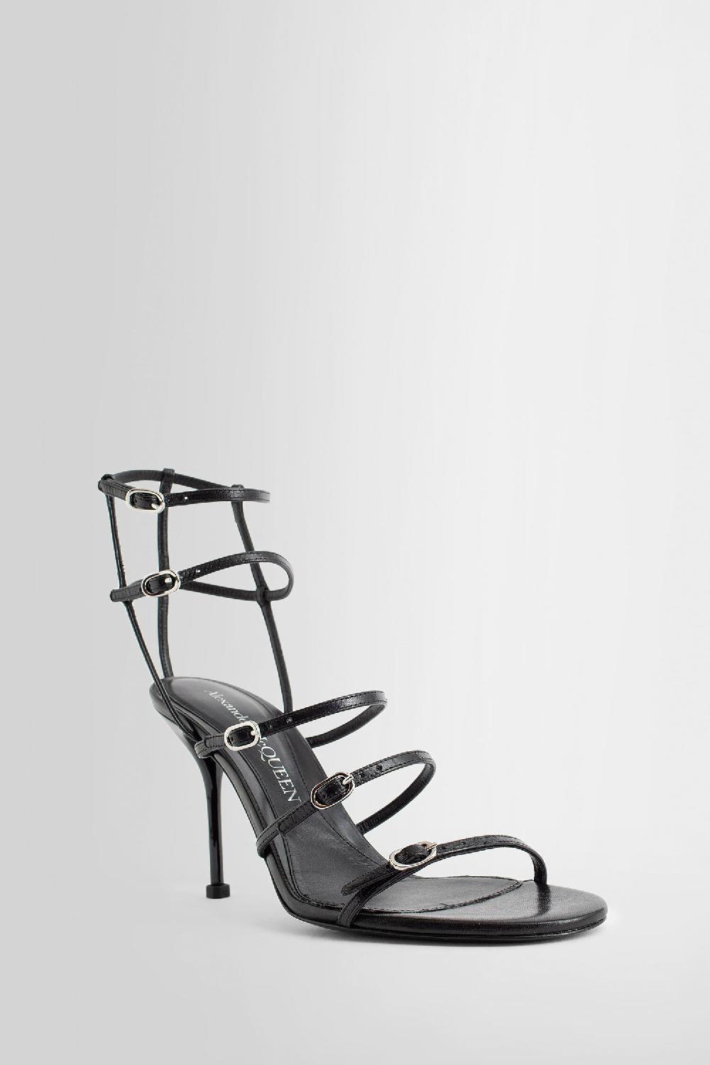 Antonioli ALEXANDER MCQUEEN WOMAN BLACK SANDALS & SLIDES Sottocosto