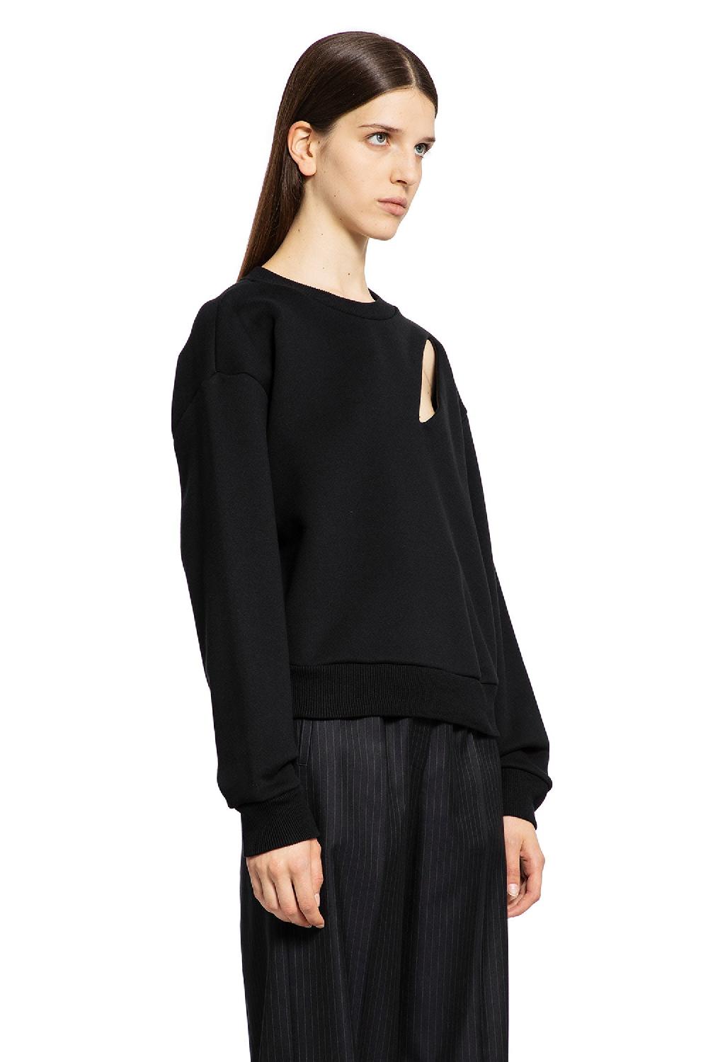 Antonioli ALEXANDER MCQUEEN WOMAN BLACK SWEATSHIRTS Economico