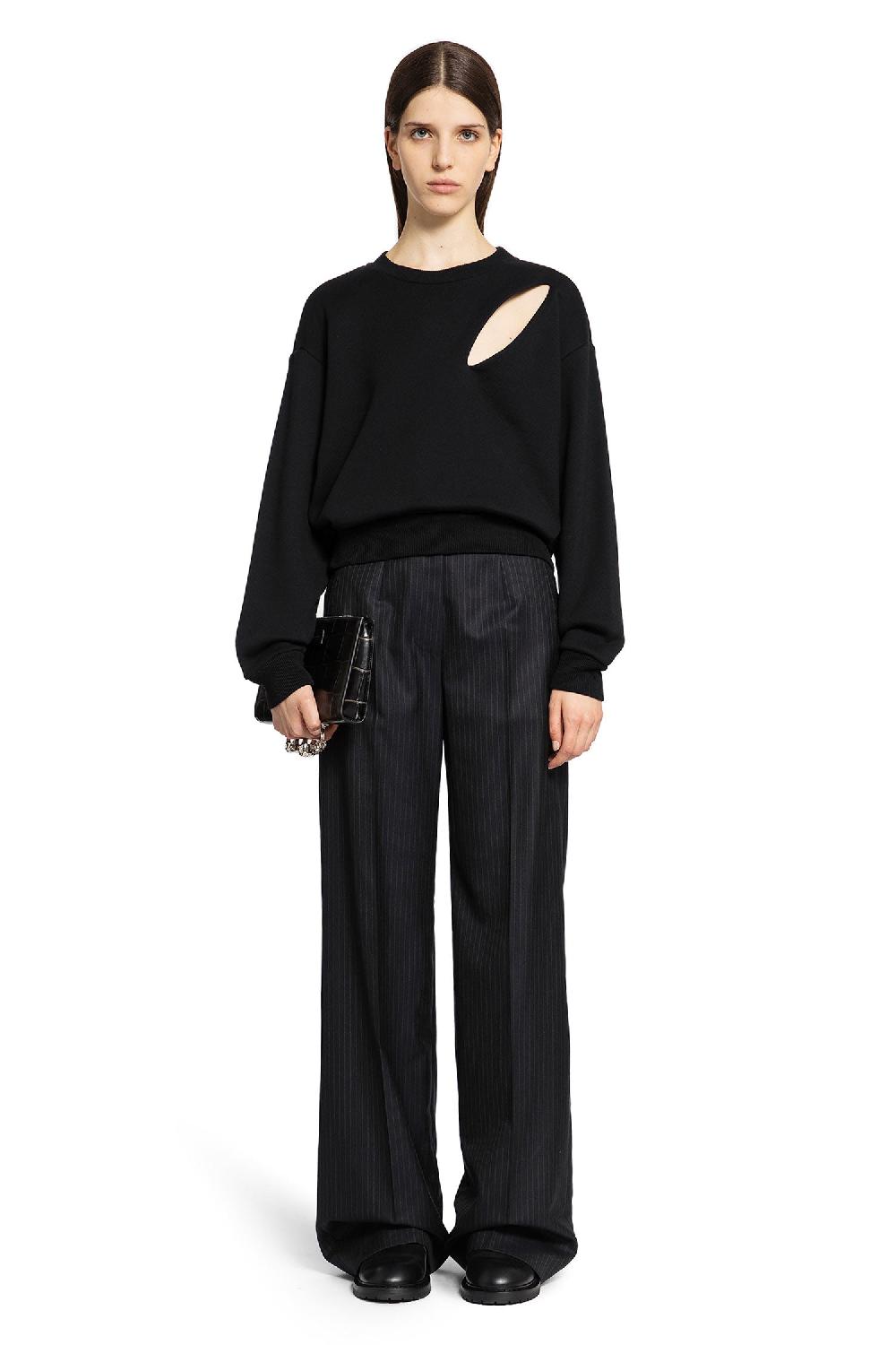 Antonioli ALEXANDER MCQUEEN WOMAN BLACK SWEATSHIRTS Economico