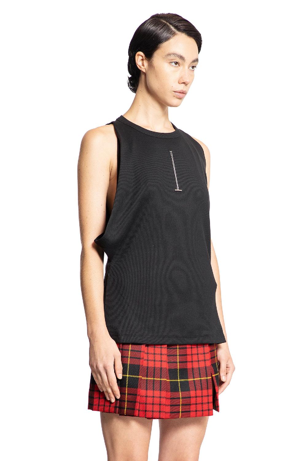 Antonioli ALEXANDER MCQUEEN WOMAN BLACK T-SHIRTS & TANK TOPS Outlet