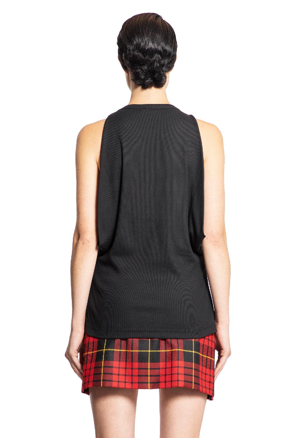 Antonioli ALEXANDER MCQUEEN WOMAN BLACK T-SHIRTS & TANK TOPS Outlet