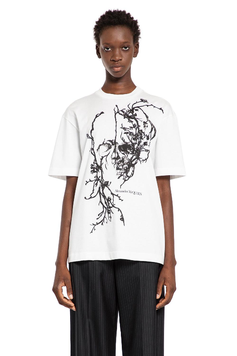 Antonioli ALEXANDER MCQUEEN WOMAN WHITE T-SHIRTS & TANK TOPS Sconto