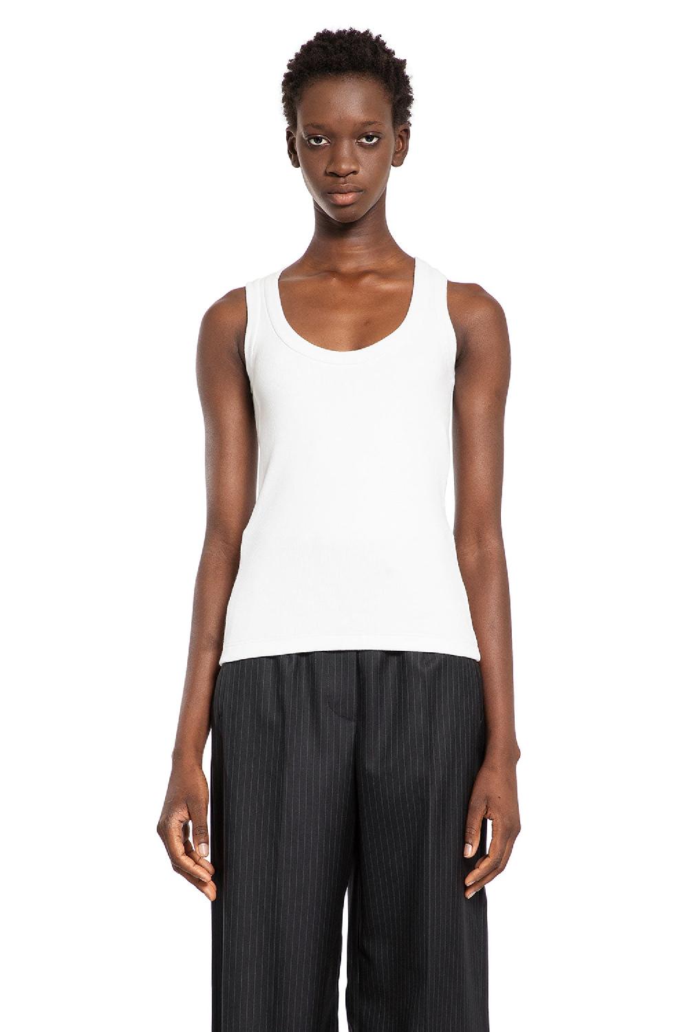 Antonioli ALEXANDER MCQUEEN WOMAN WHITE T-SHIRTS & TANK TOPS Offerta