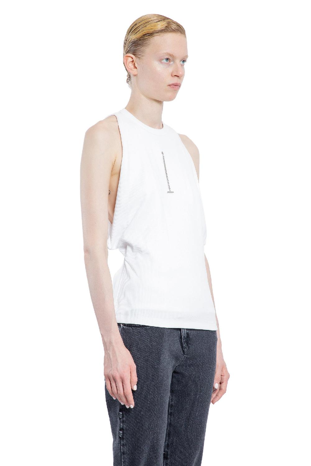 Antonioli ALEXANDER MCQUEEN WOMAN WHITE T-SHIRTS & TANK TOPS Economico