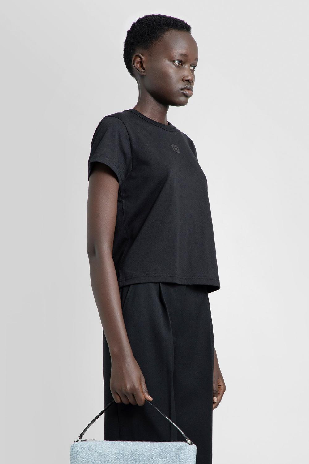 Antonioli ALEXANDER WANG WOMAN BLACK T-SHIRTS & TANK TOPS 2025