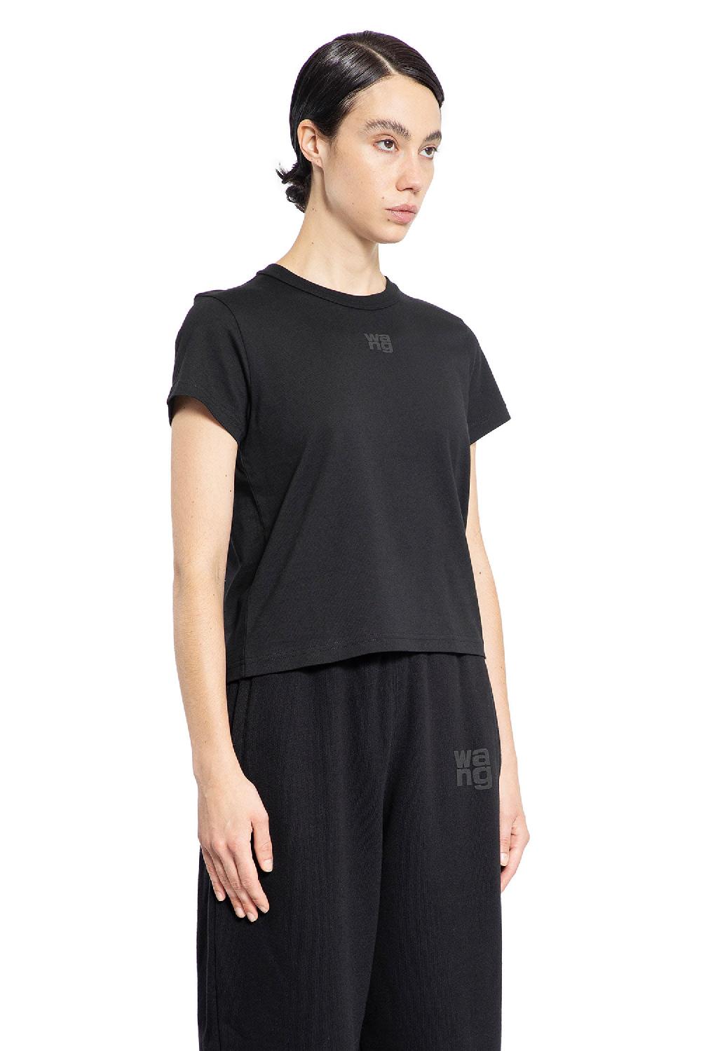 Antonioli ALEXANDER WANG WOMAN BLACK T-SHIRTS & TANK TOPS In Linea