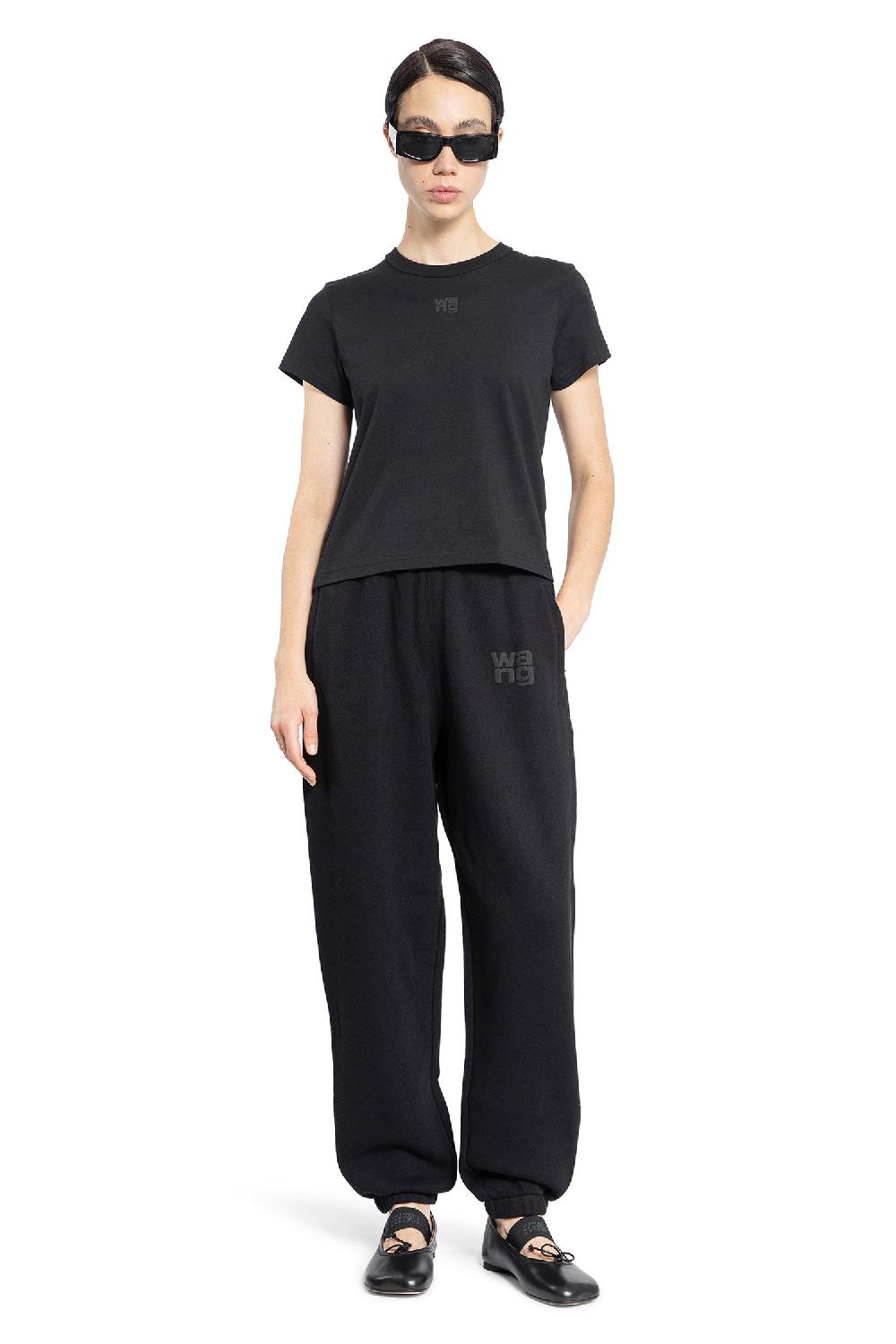 Antonioli ALEXANDER WANG WOMAN BLACK T-SHIRTS & TANK TOPS In Linea