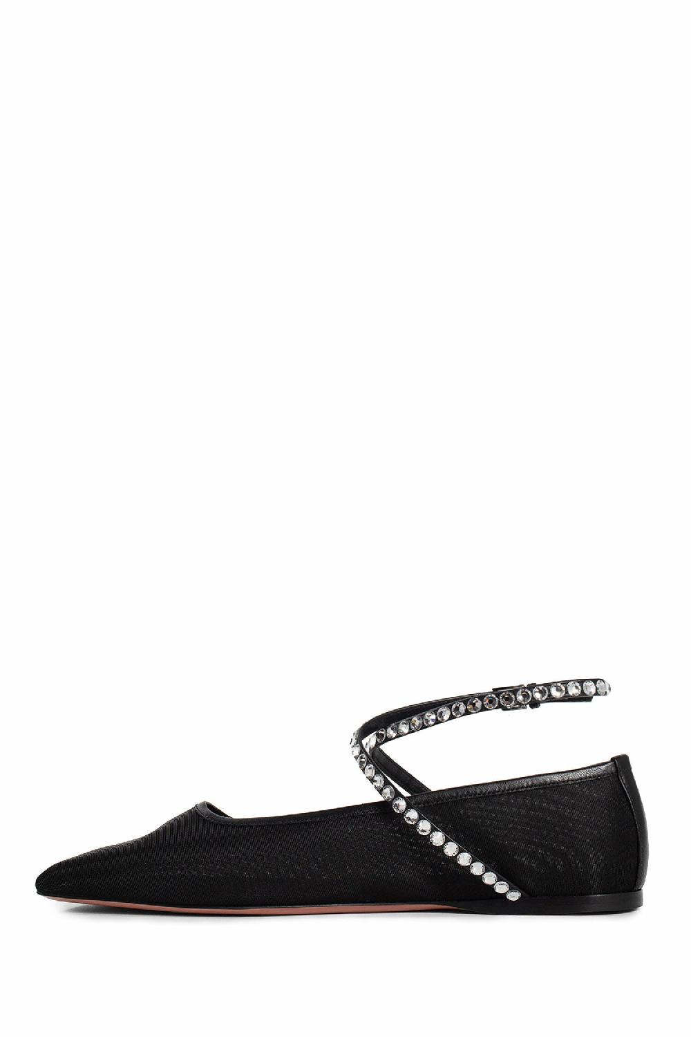 Antonioli AMINA MUADDI WOMAN BLACK FLATS Enormi risparmi