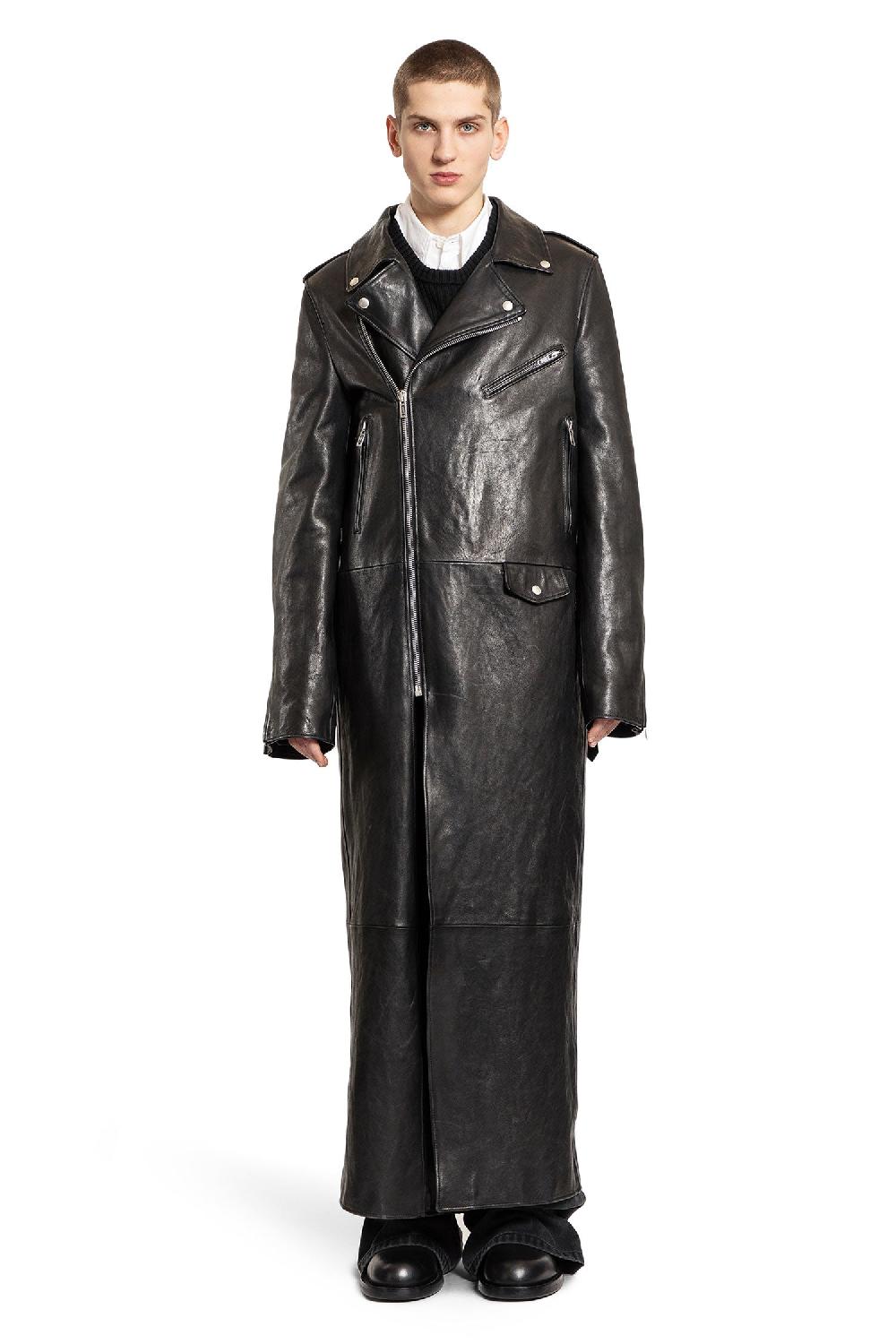 Antonioli ANN DEMEULEMEESTER MAN BLACK COATS Sconti VIP