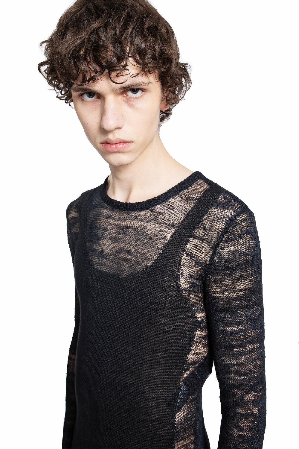 Antonioli ANN DEMEULEMEESTER MAN BLACK KNITWEAR Only for today